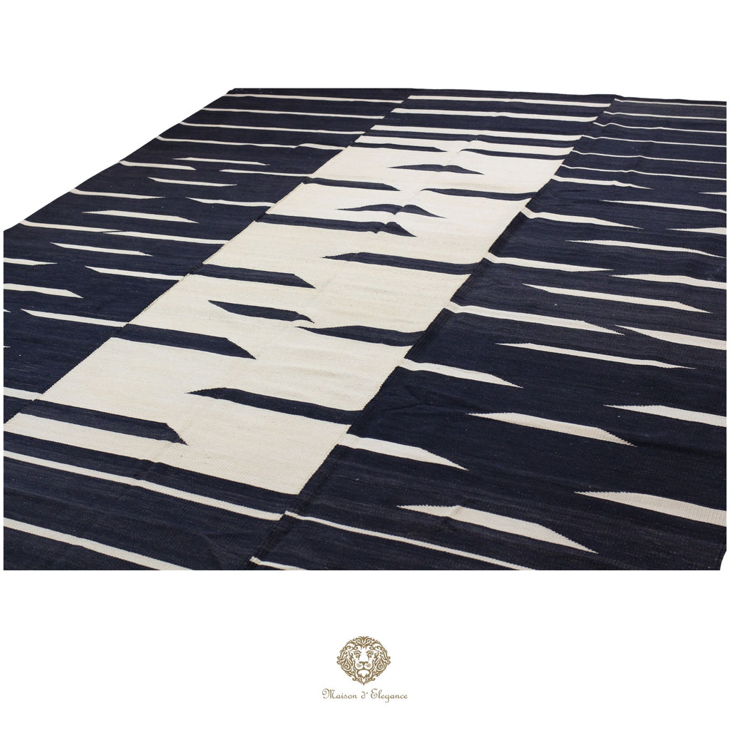 Alfombra Kilim Persa Lana Moderna Tejido Plano 217x300 cm