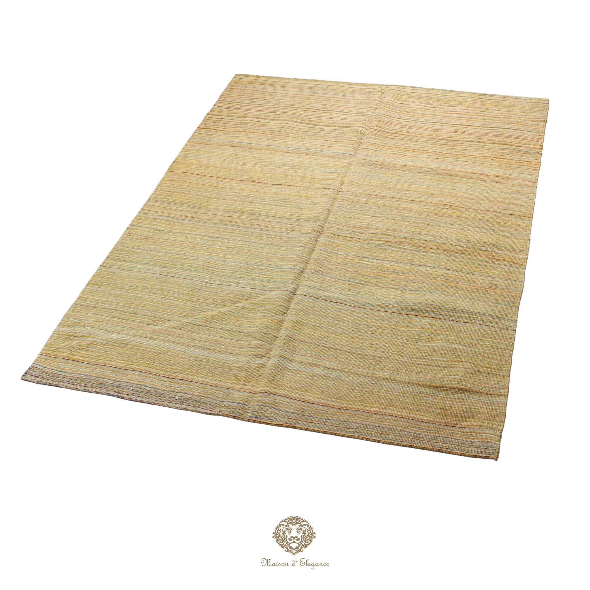 Beige woven mat on a ivory background