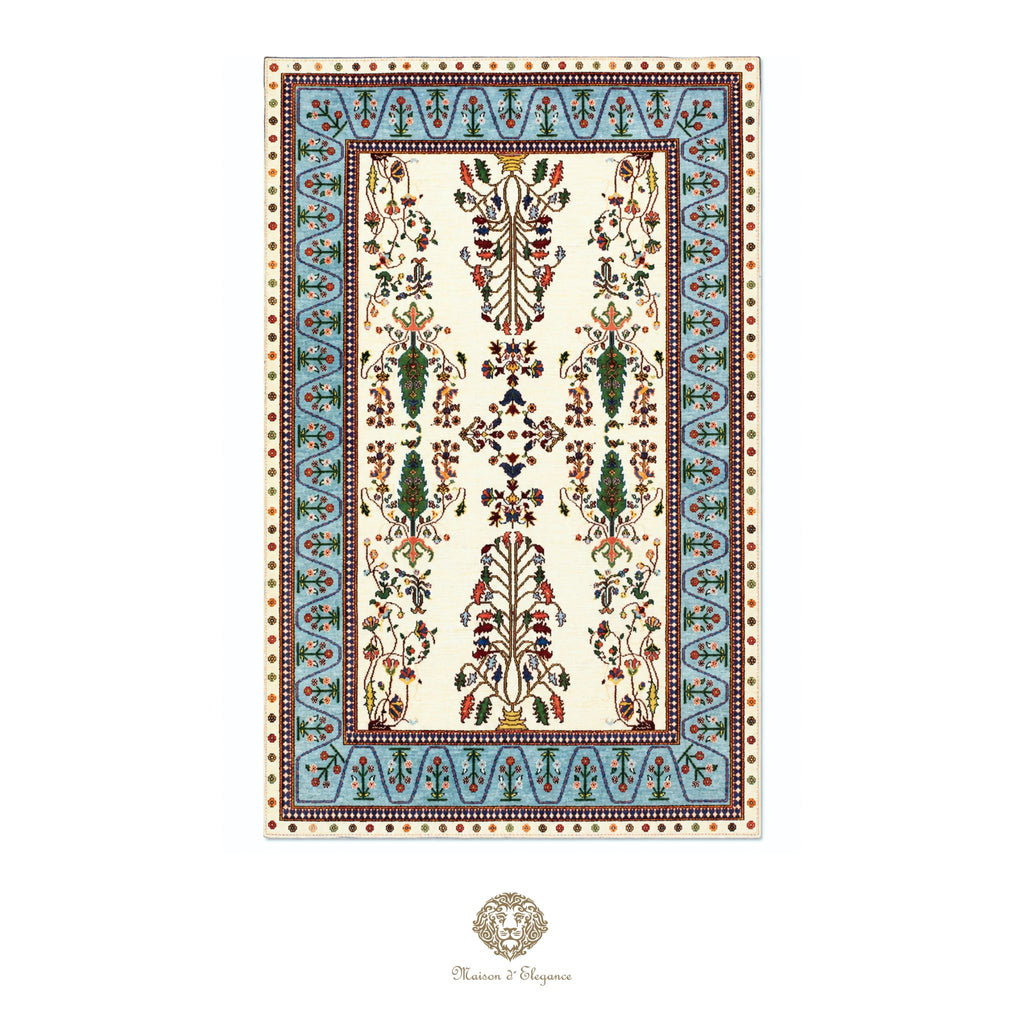 Alfombra persa Trible Fine Kashkuli con tintes naturales | Loribaft de lana hecha a mano 166 x 242 cm