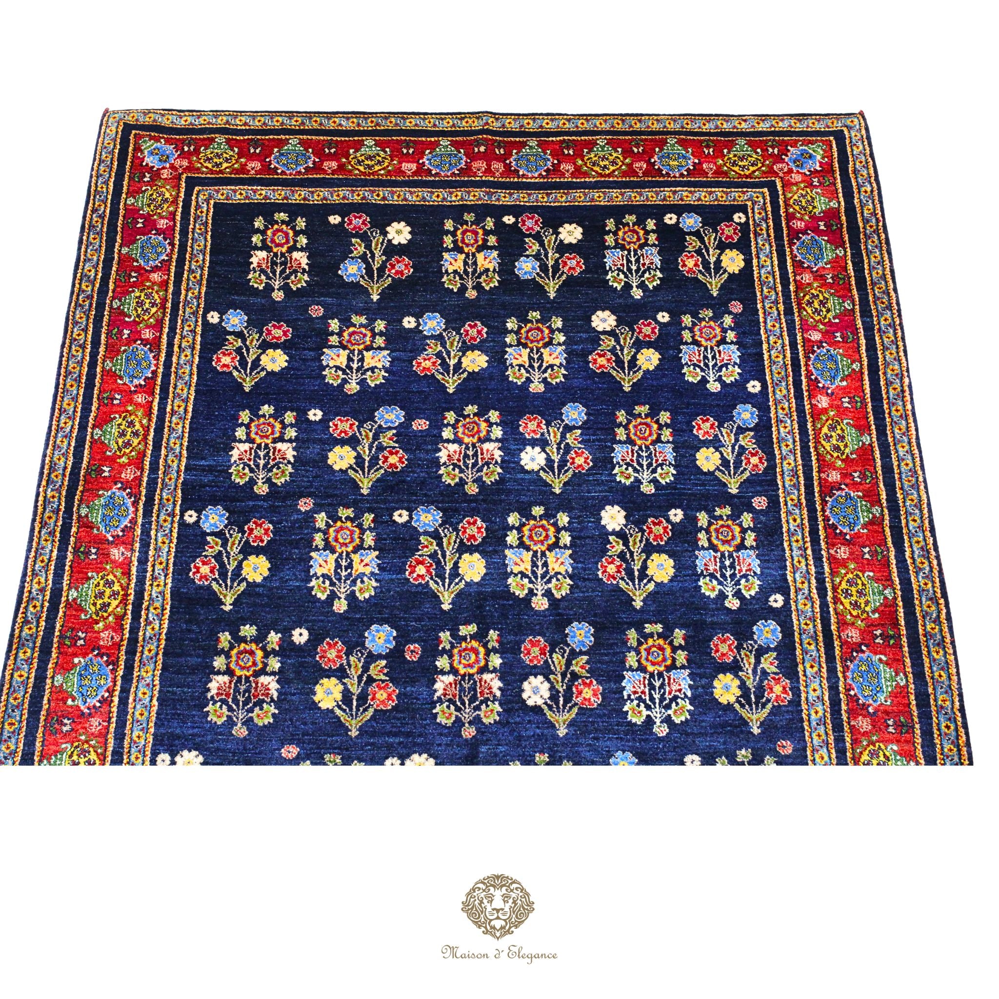 Alfombra persa Trible Fine Kashkuli con tintes naturales | Gabbeh de lana hecha a mano 164 x 238 cm