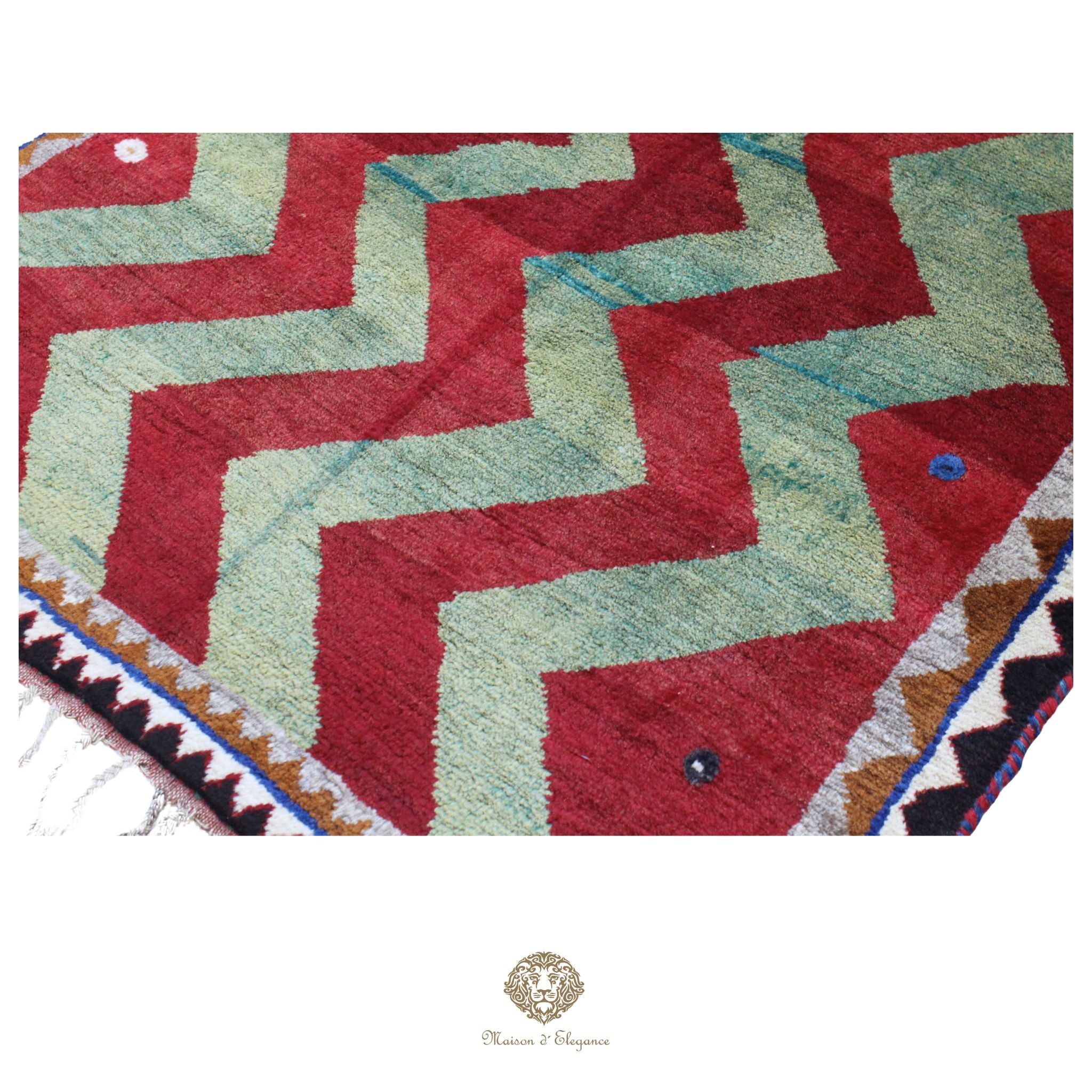 Alfombra persa Kashkuli Loribaft teñida con tintes naturales | Gabbeh de lana hecha a mano 100 x 203 cm