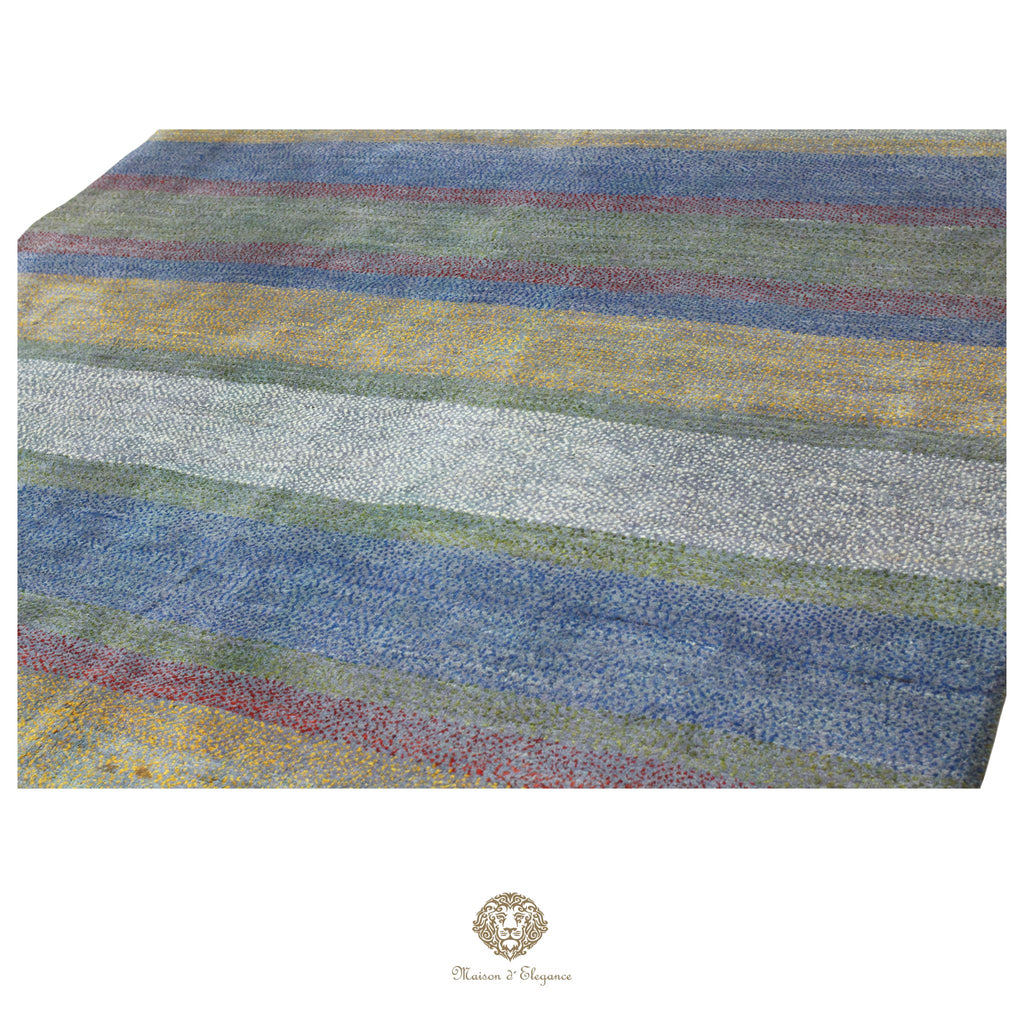 Alfombra persa Kashkuli colorida | Gabbeh de lana hecha a mano 197 x 201 cm