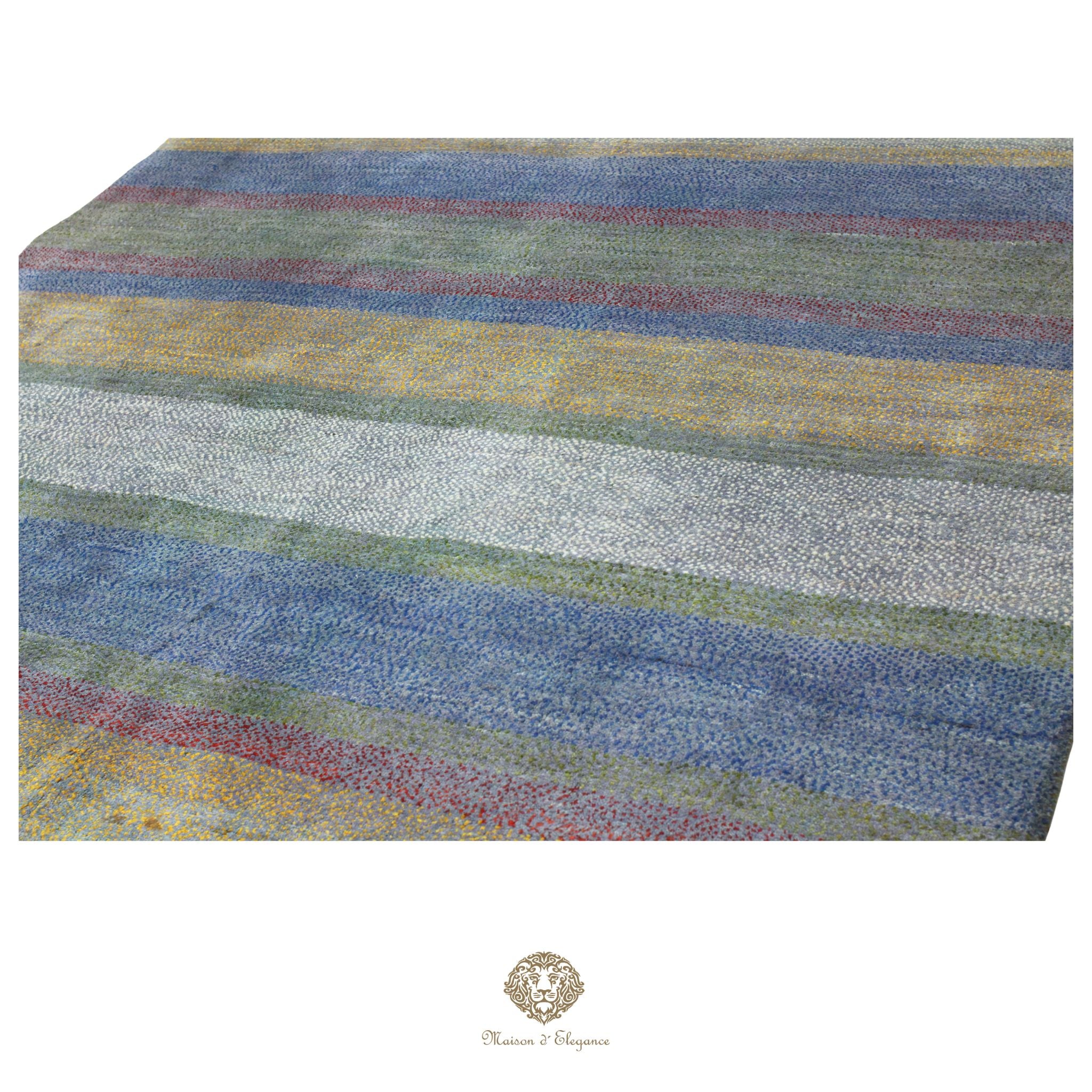 Alfombra persa Kashkuli colorida | Gabbeh de lana hecha a mano 197 x 201 cm