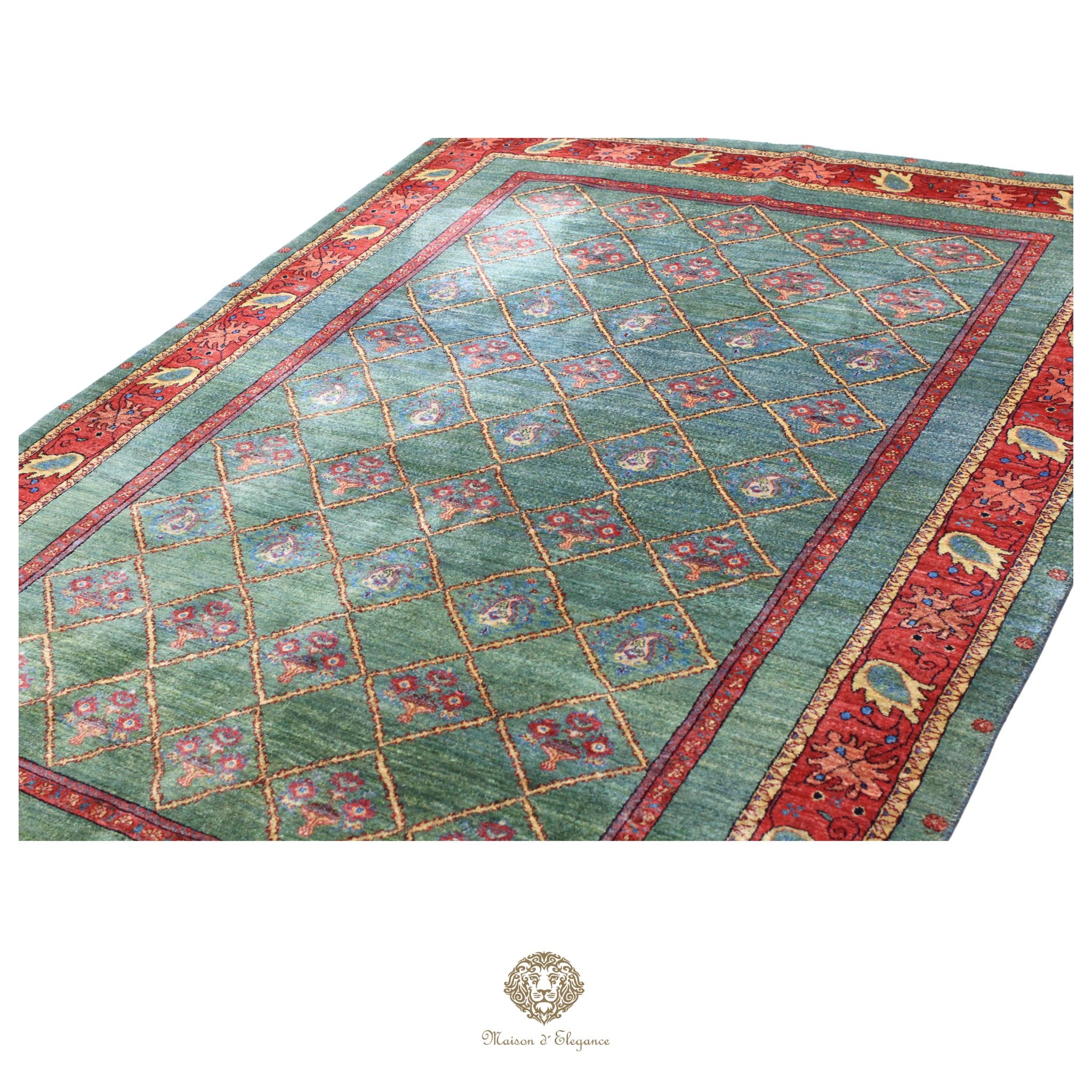 Alfombra persa Trible Fine Kashkuli con tintes naturales | Loribaft de lana hecha a mano 172 x 237 cm