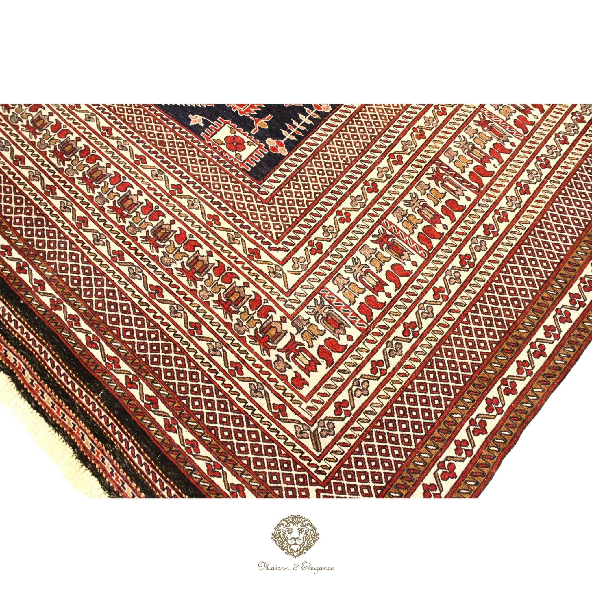 Fine Rare Flat-Weave Sumac Persian Wool Kilim | Medallion Design