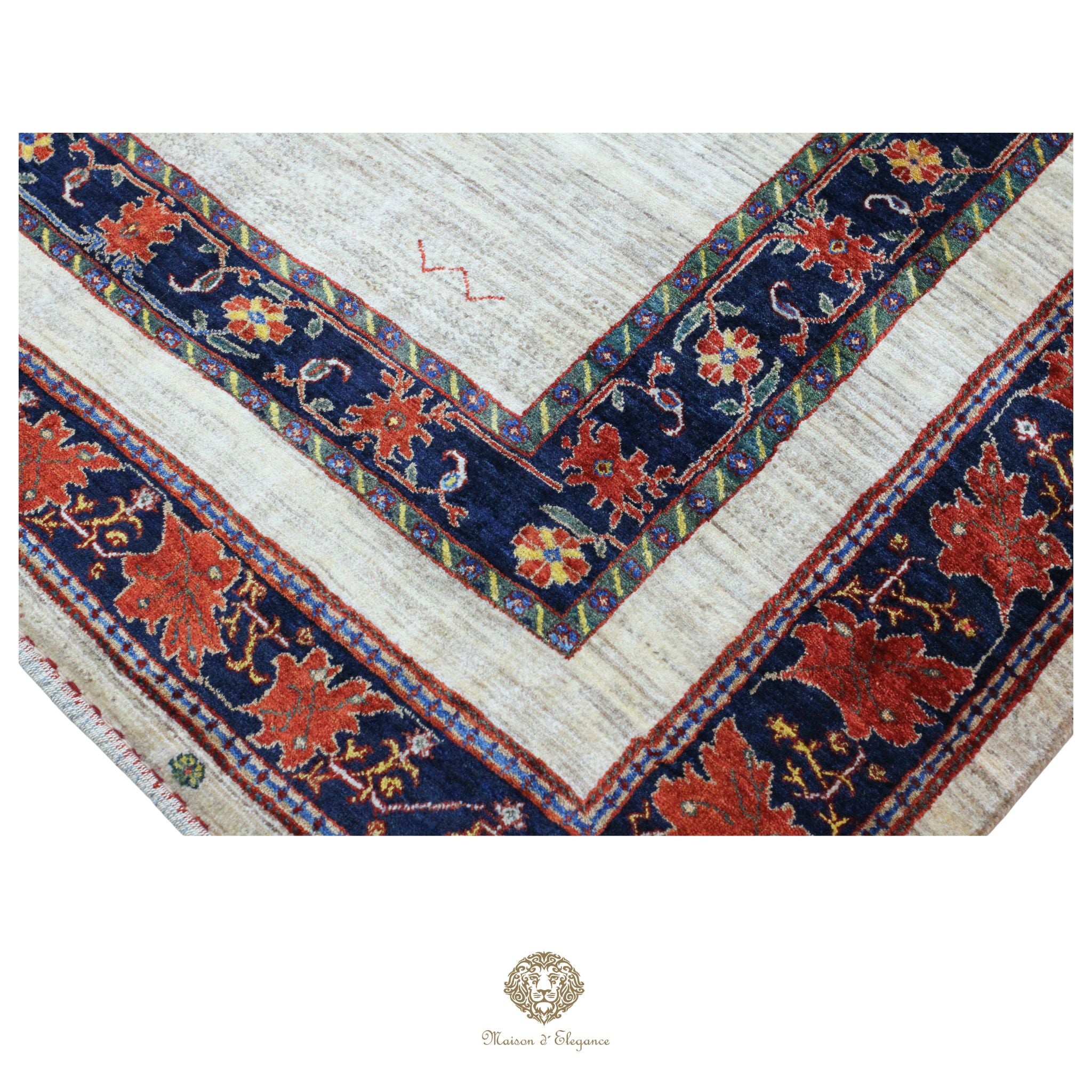 Alfombra persa Trible Fine Kashkuli con tintes naturales | Gabbeh de lana hecha a mano 170 x 240 cm
