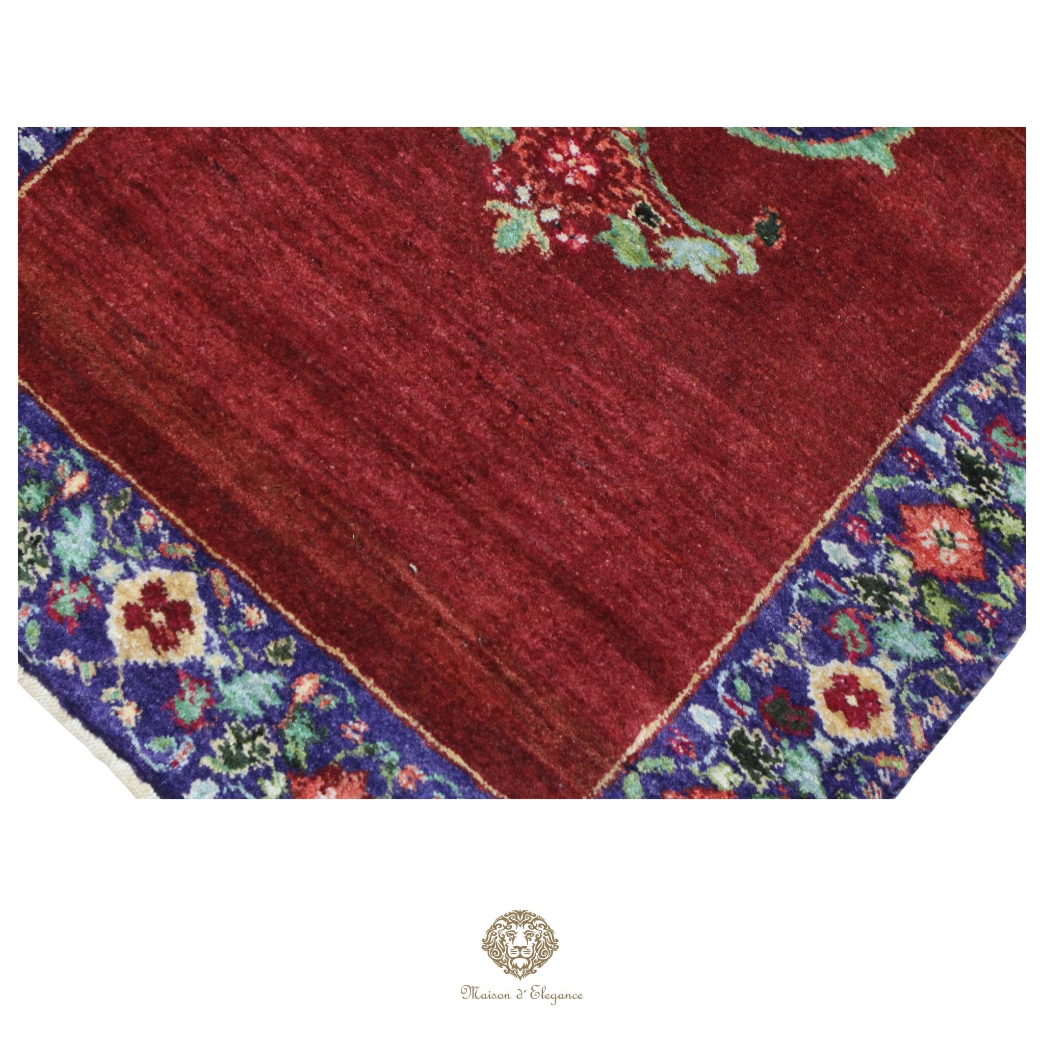 Alfombra persa de lana hecha a mano Kashkuli Nomadic | Diseño Cypress 57 x 108 cm