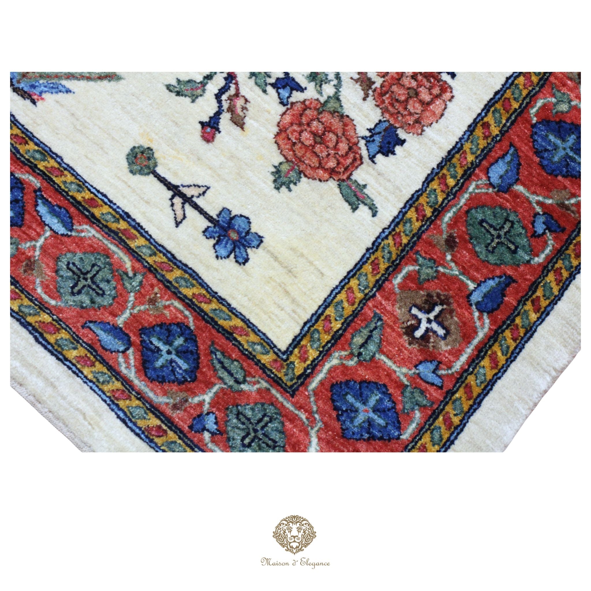 Alfombra persa Trible Fine Kashkuli con tintes naturales | Gabbeh de lana hecha a mano 96 x 131 cm