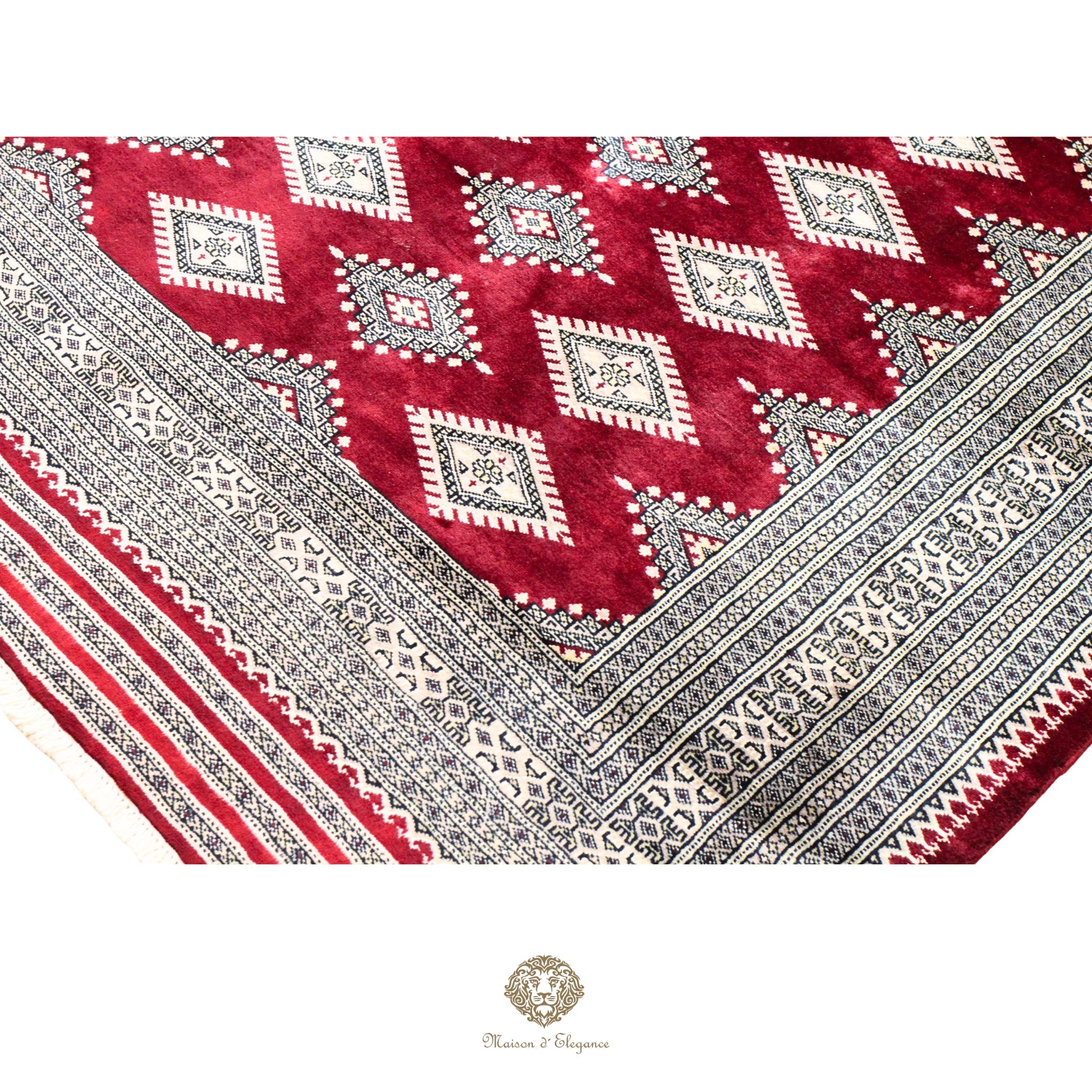 Alfombra de lana Jaldar Bukhara de colores intensos con diseño geométrico | Tradicional 242x311 cm
