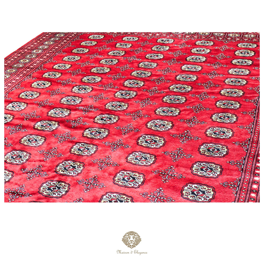 Alfombra de lana Jaldar Bukhara de colores intensos con diseño geométrico | Tradicional 246x314 cm
