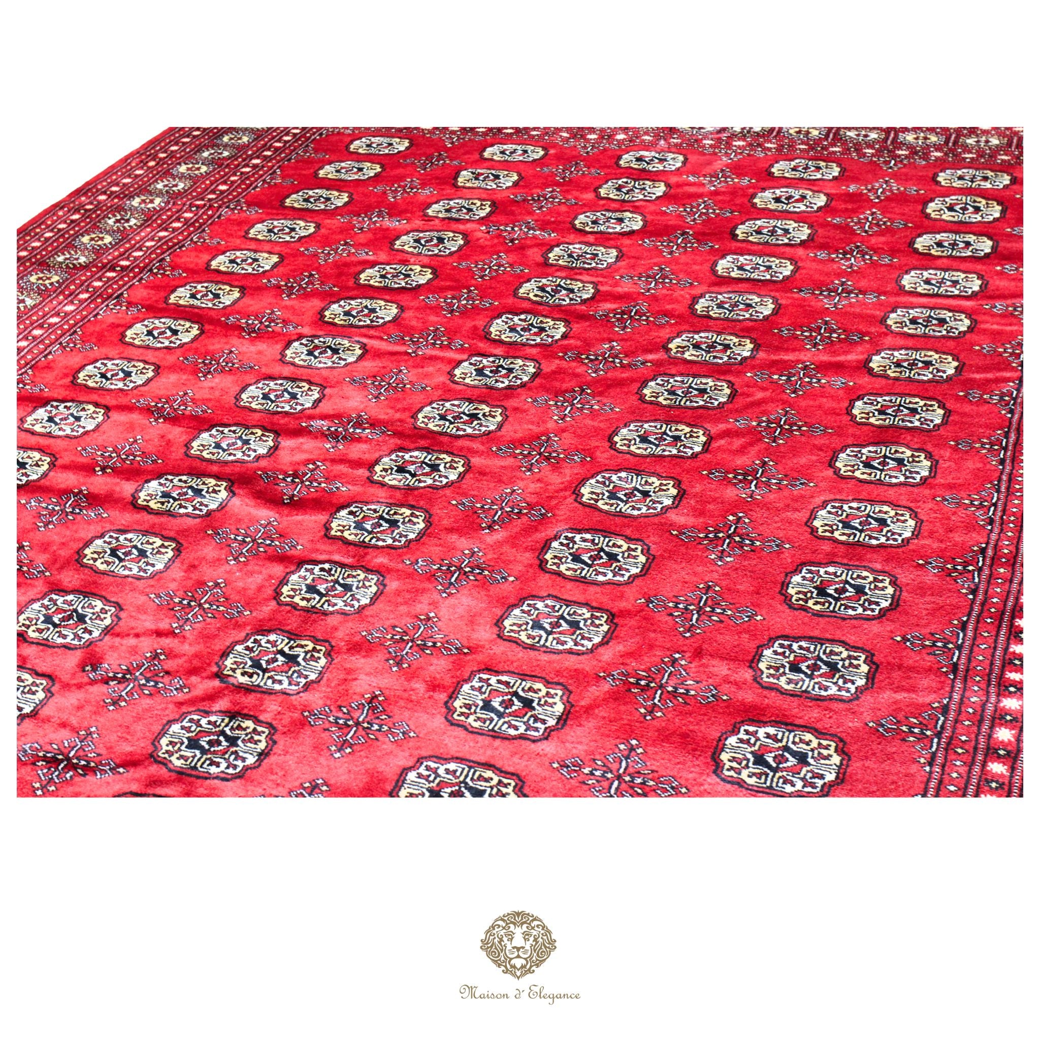 Alfombra de lana Jaldar Bukhara de colores intensos con diseño geométrico | Tradicional 246x314 cm