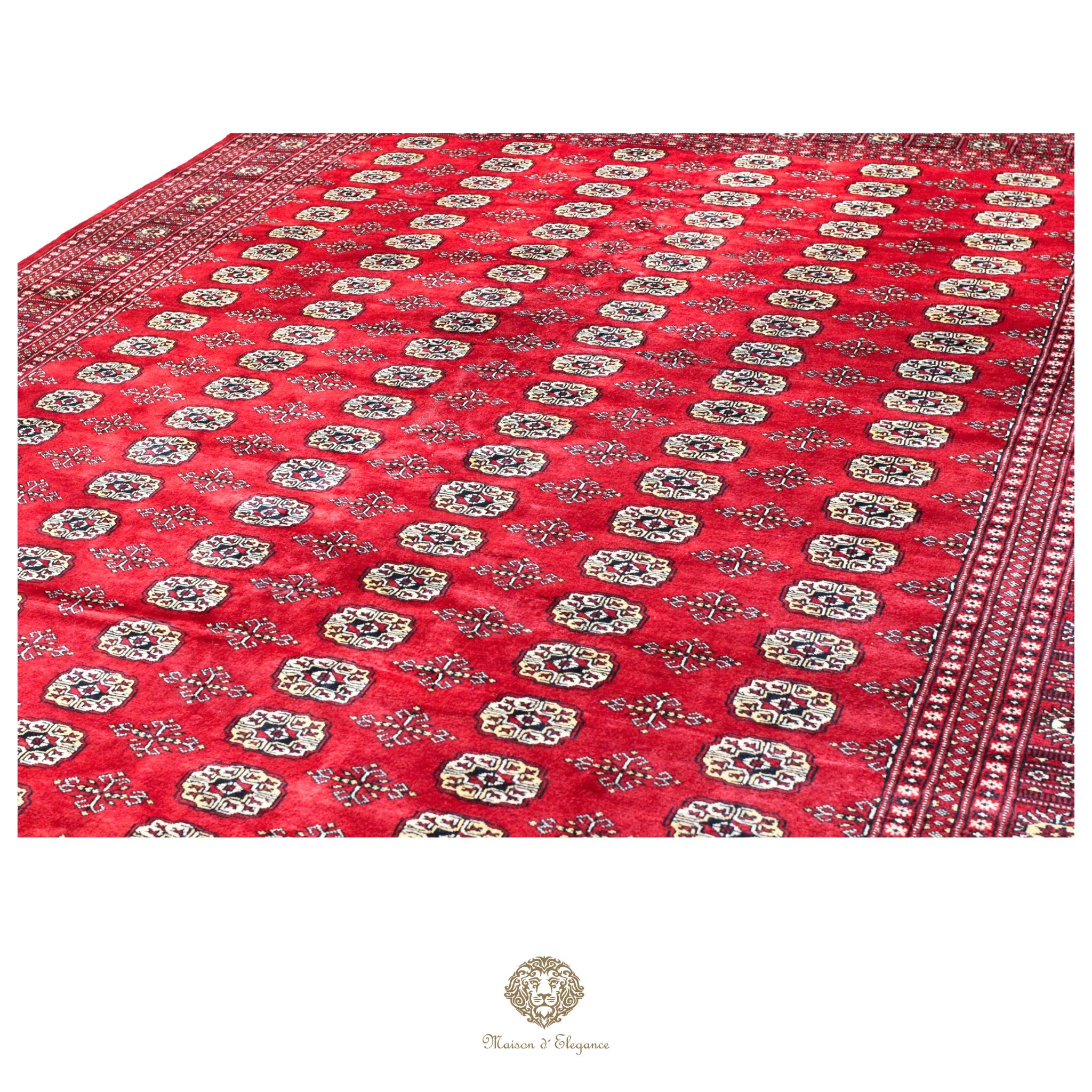 Alfombra de lana Jaldar Bukhara de colores intensos con diseño geométrico | Tradicional 277x370 cm