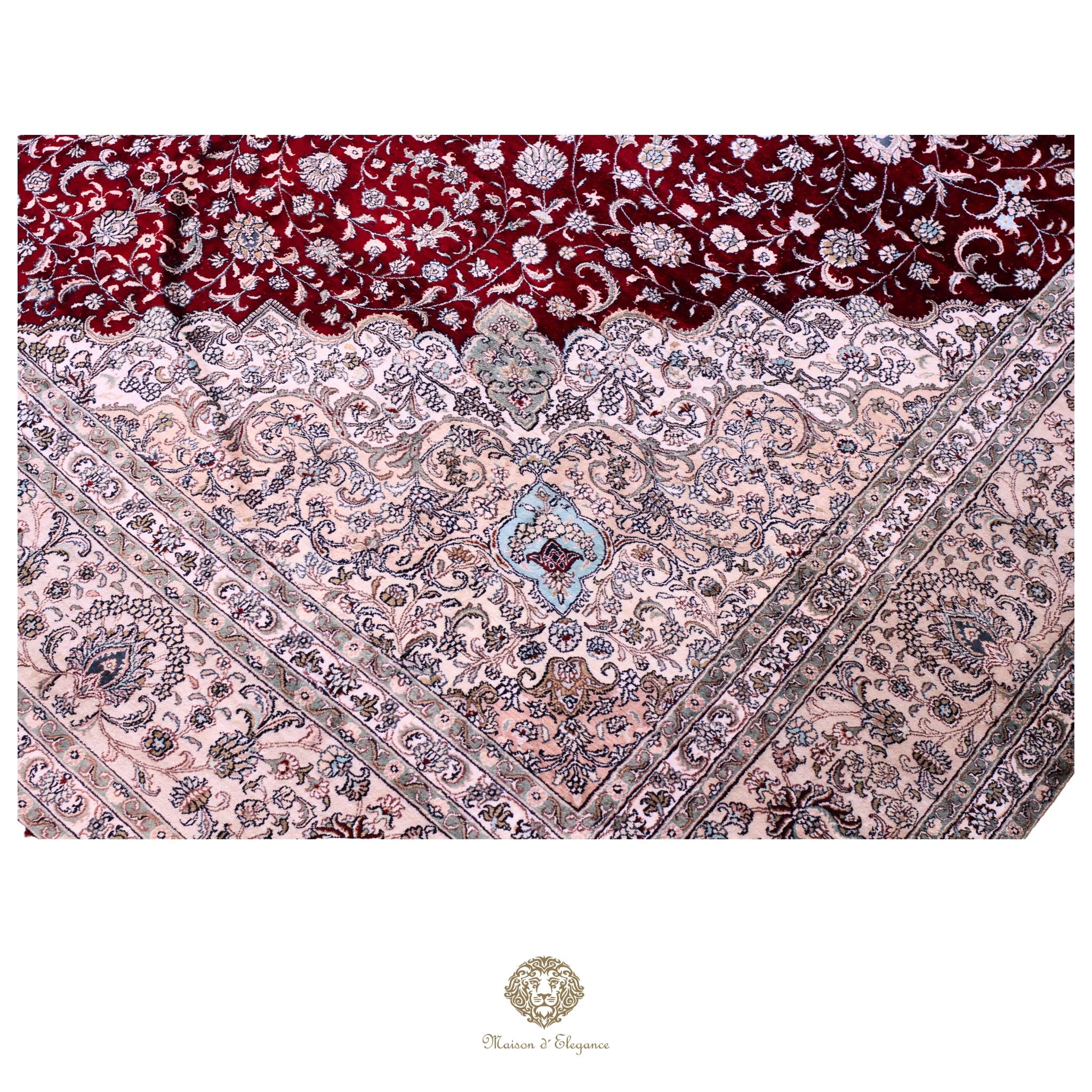 Alfombra china de seda de alta gama, exclusiva, hecha a mano | obra maestra, 314 x 443 cm