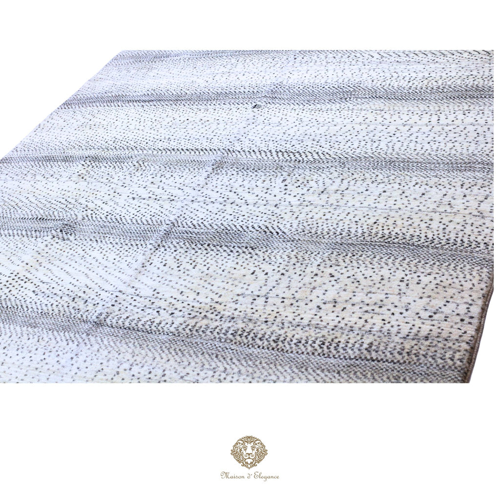 Alfombra persa Kashkuli blanca tribal | Gabbeh de lana hecha a mano 185 x 199 cm
