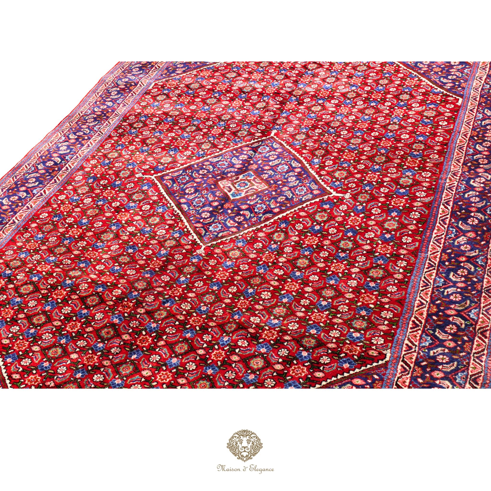 Alfombra Hamedan Lana Centro Geométrico Persa Tradicional | diseño de medallón hecho a mano 274 x 391 cm