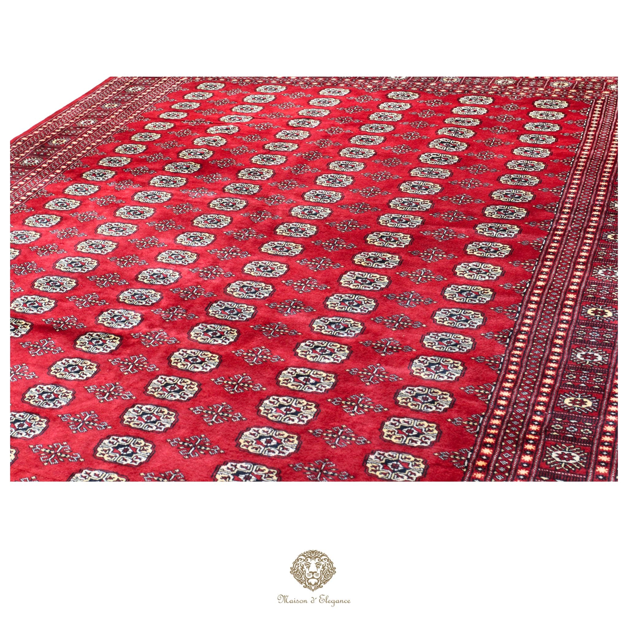 Alfombra de lana Jaldar Bukhara de colores intensos con diseño geométrico | Tradicional 278x370 cm