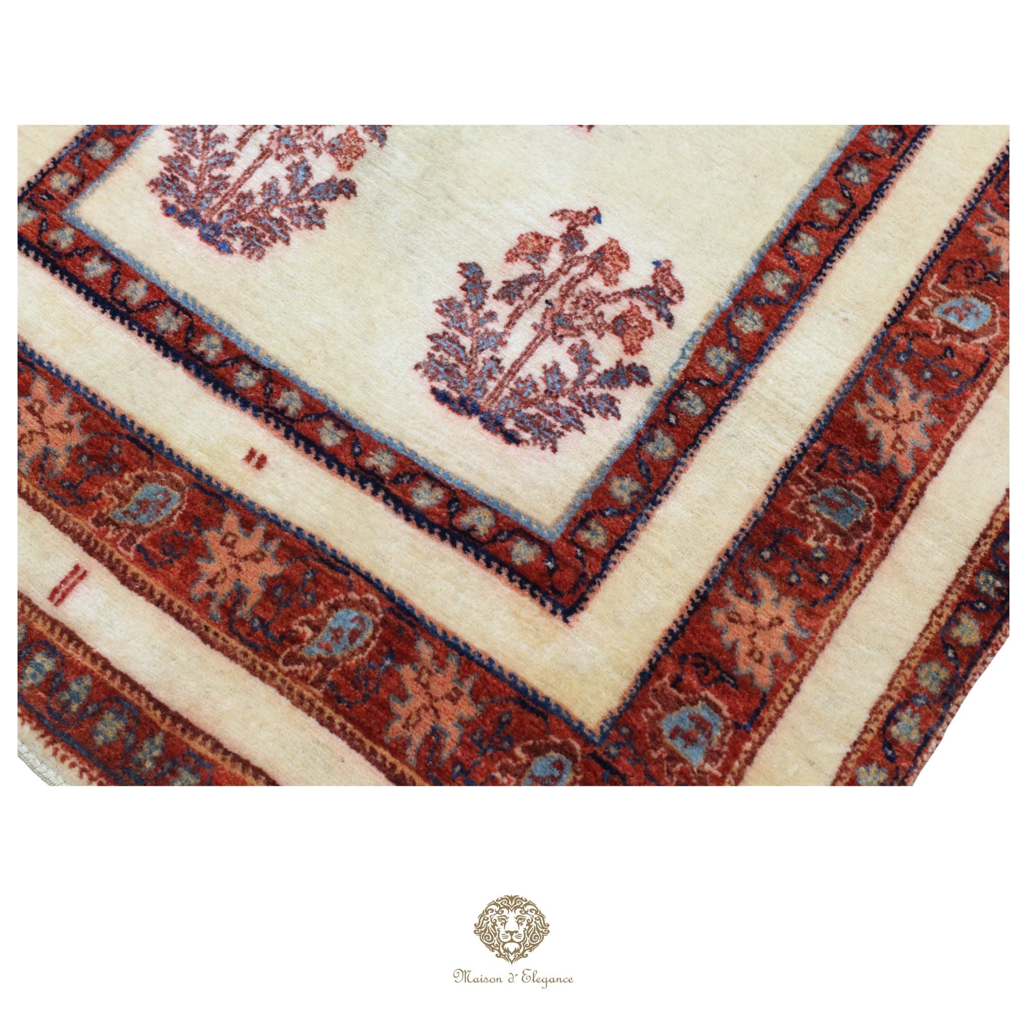 Alfombra persa Trible Fine Kashkuli con tintes naturales | Gabbeh de lana hecha a mano 102 x 195 cm