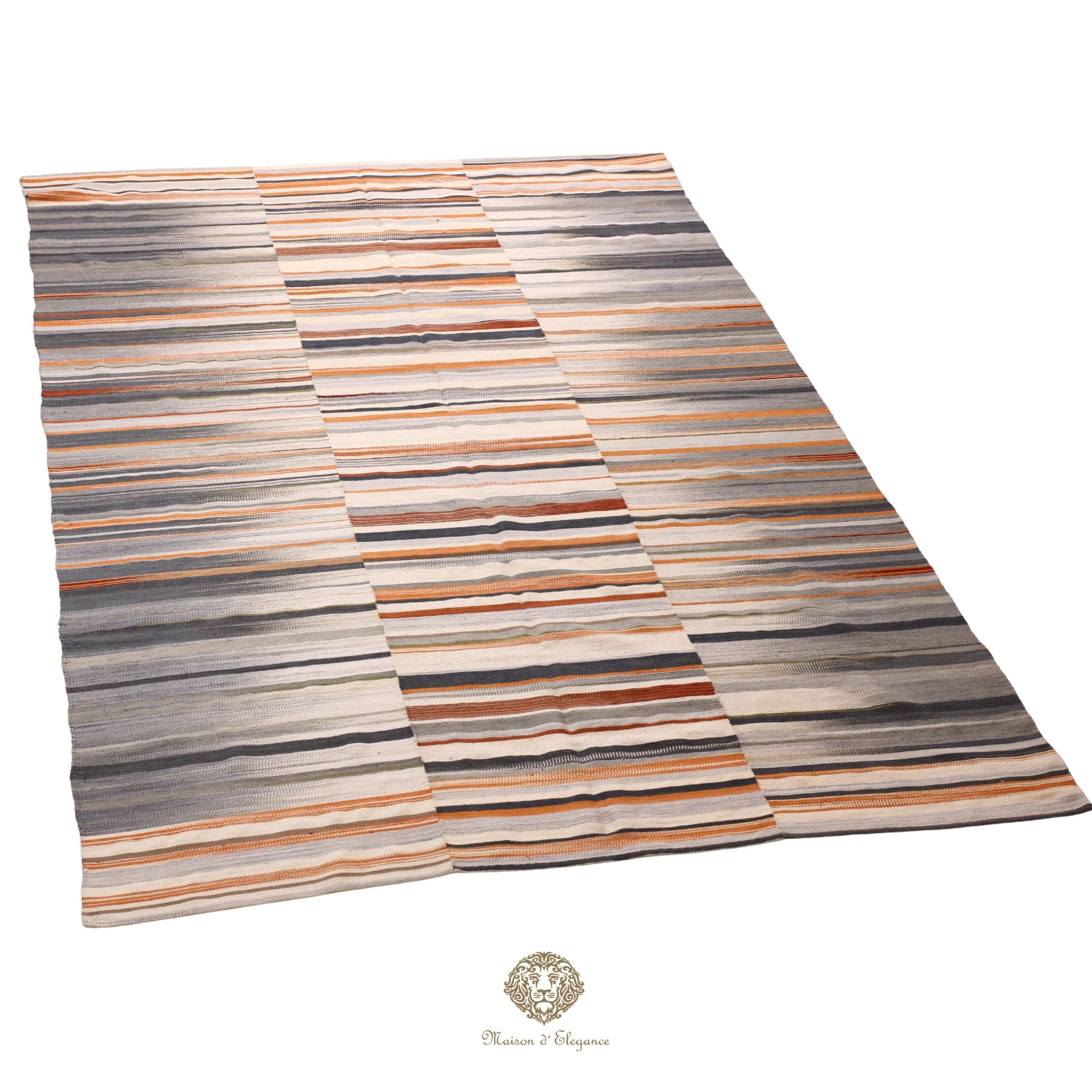 Alfombra persa Kia Sar Kilim hecha a mano de lana, colorida | Kilim de diseño Maison moderne 194 x 302 cm