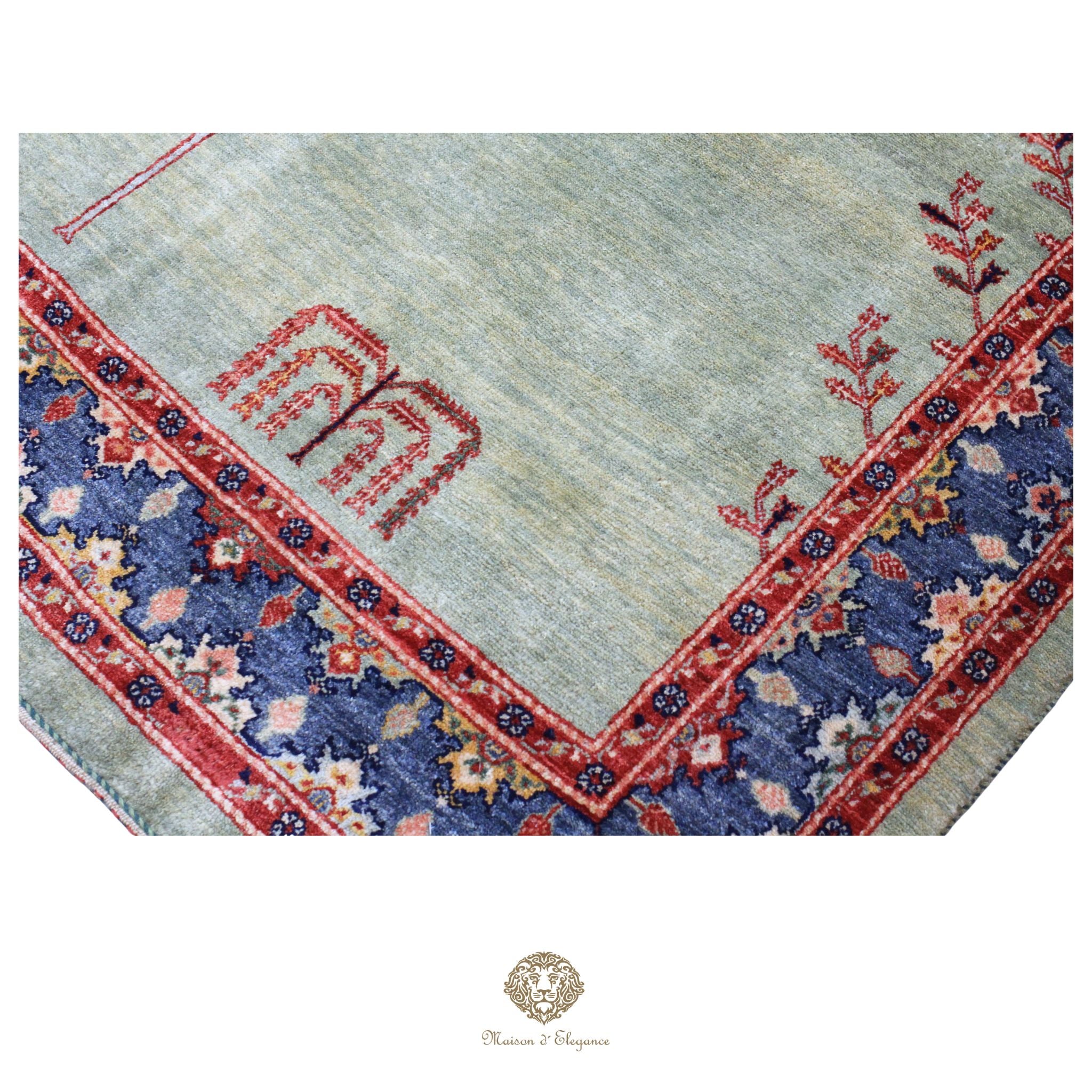 Alfombra persa Trible Fine Kashkuli con tintes naturales | Loribaft de lana hecha a mano 156 x 208 cm
