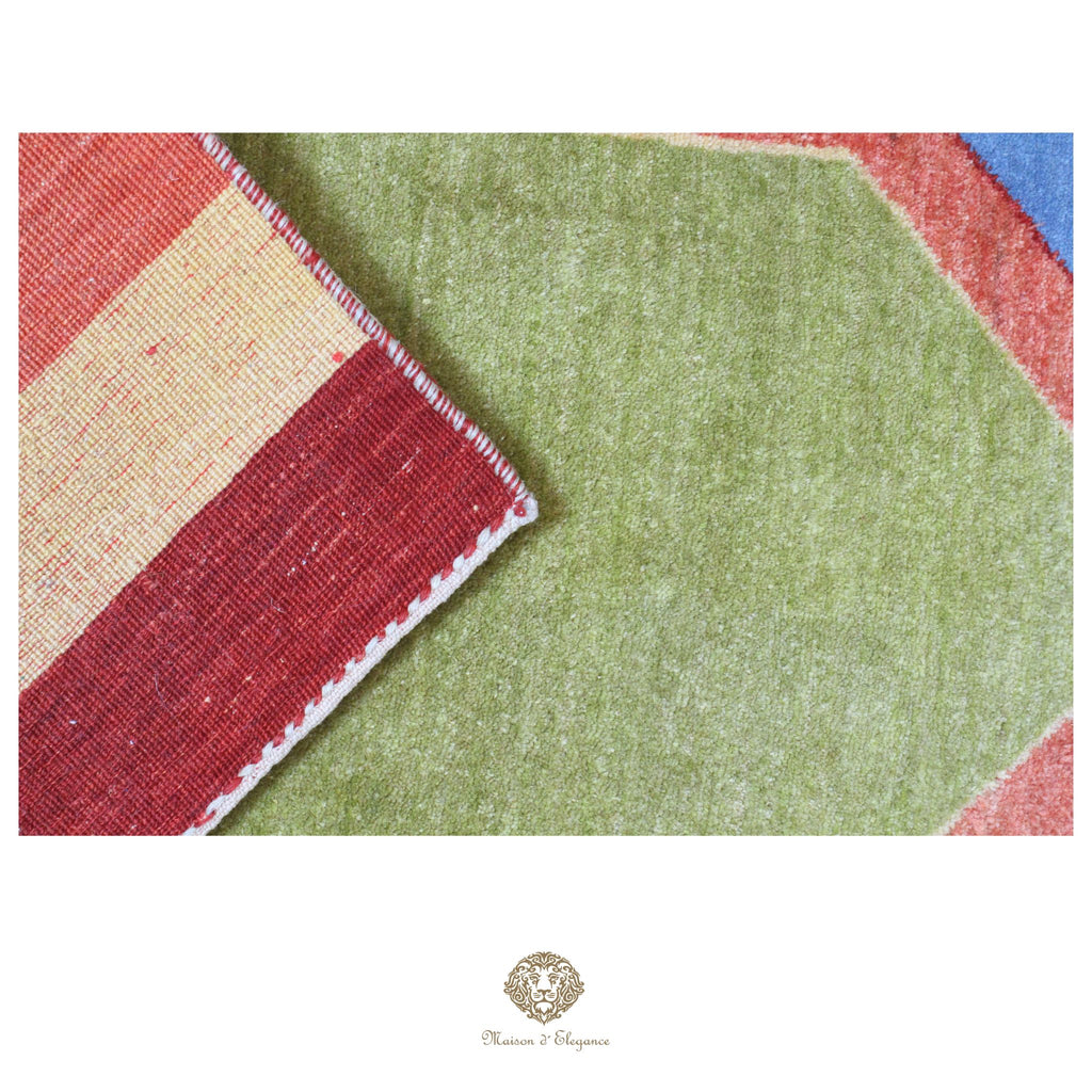 Alfombra persa Kashkuli Loribaft teñida con tintes naturales | Gabbeh de lana hecha a mano 55 x 140 cm