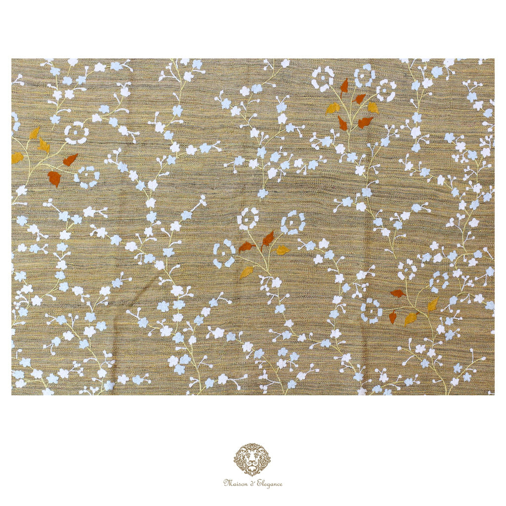 Kilim única moderna Tejido a Mano | Alfombra Plana de Lana y Seda con Tintes Naturales 215x278 cm