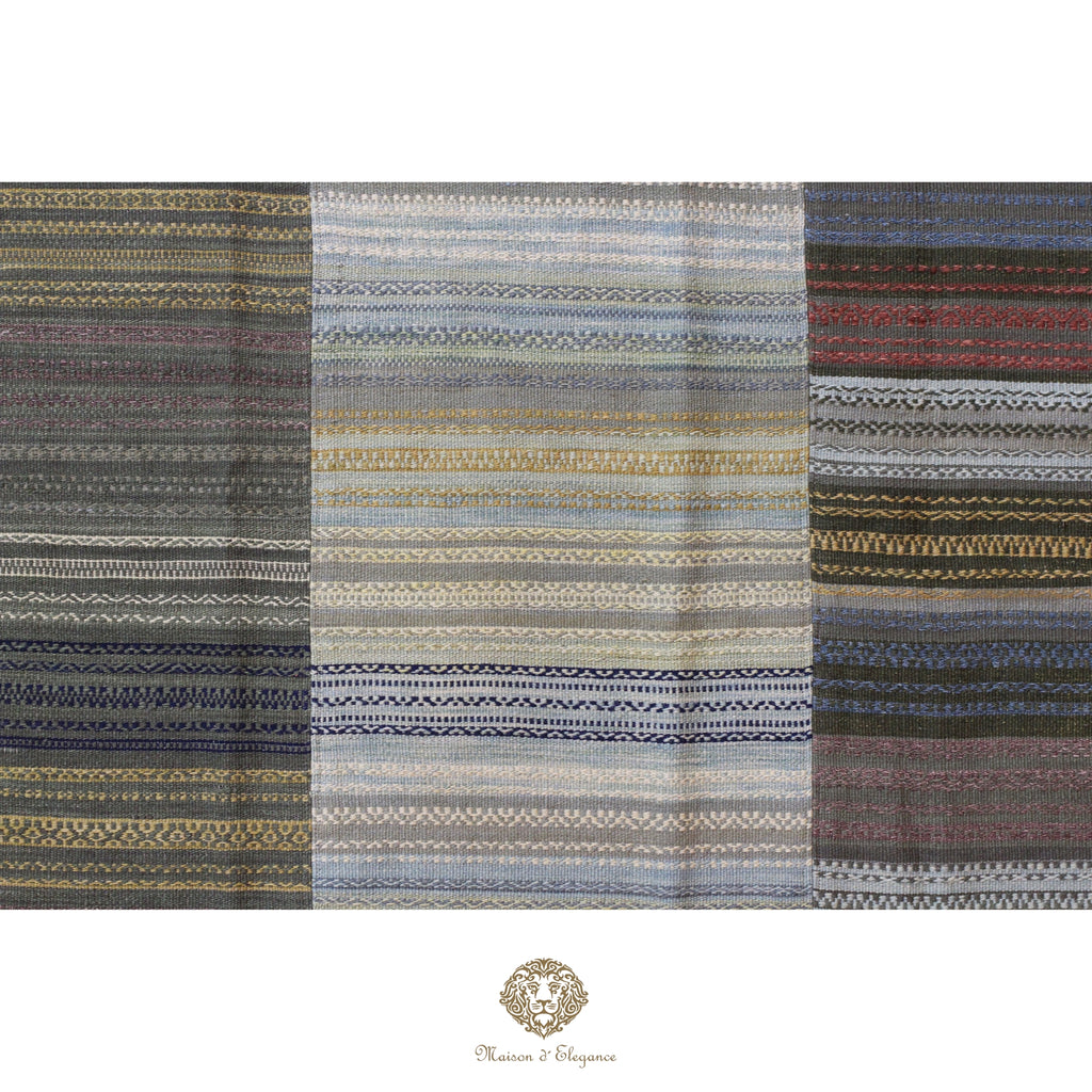 Alfombra Kilim Persa Patchwork 253x297 cm Lana Natural - Colección Edel Ground