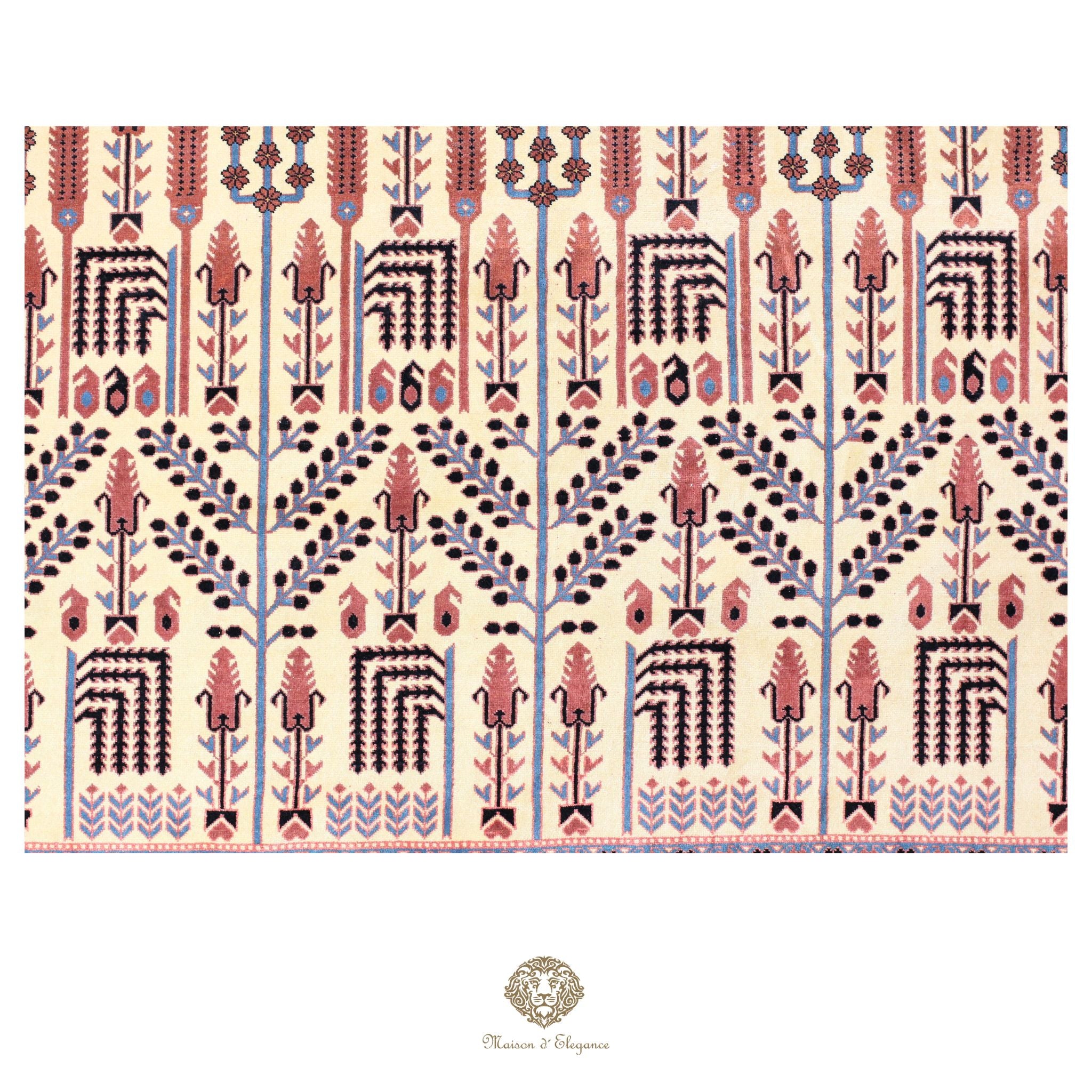 Alfombra de lana superfina con diseño floral Heriz estilo ivory | Alfombra Empire Maison 252x308 cm
