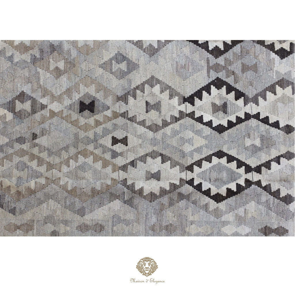 Alfombra Kilim Transicional Lana Geométrica 203x305 cm - Tintes Naturales