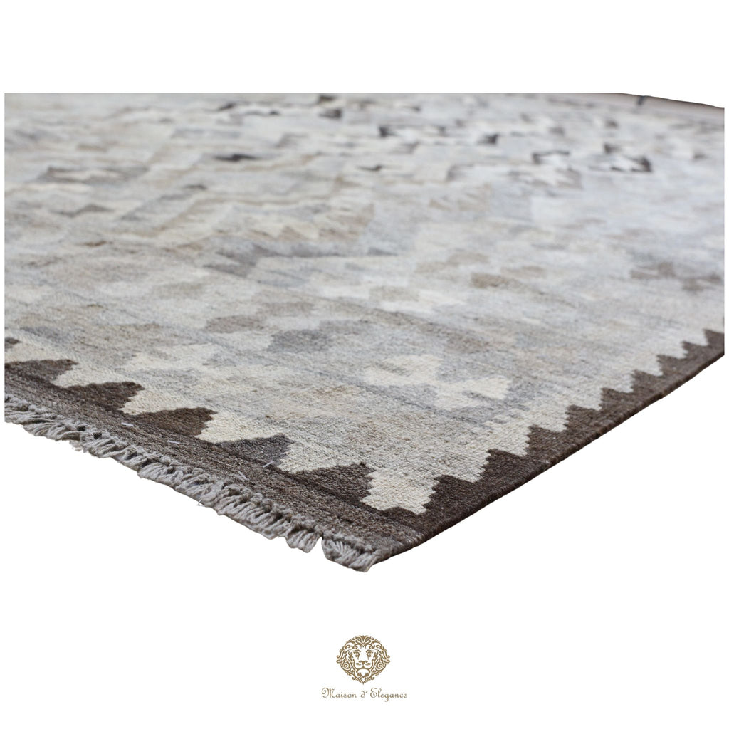 Alfombra Kilim Transicional Lana Geométrica 203x305 cm - Tintes Naturales
