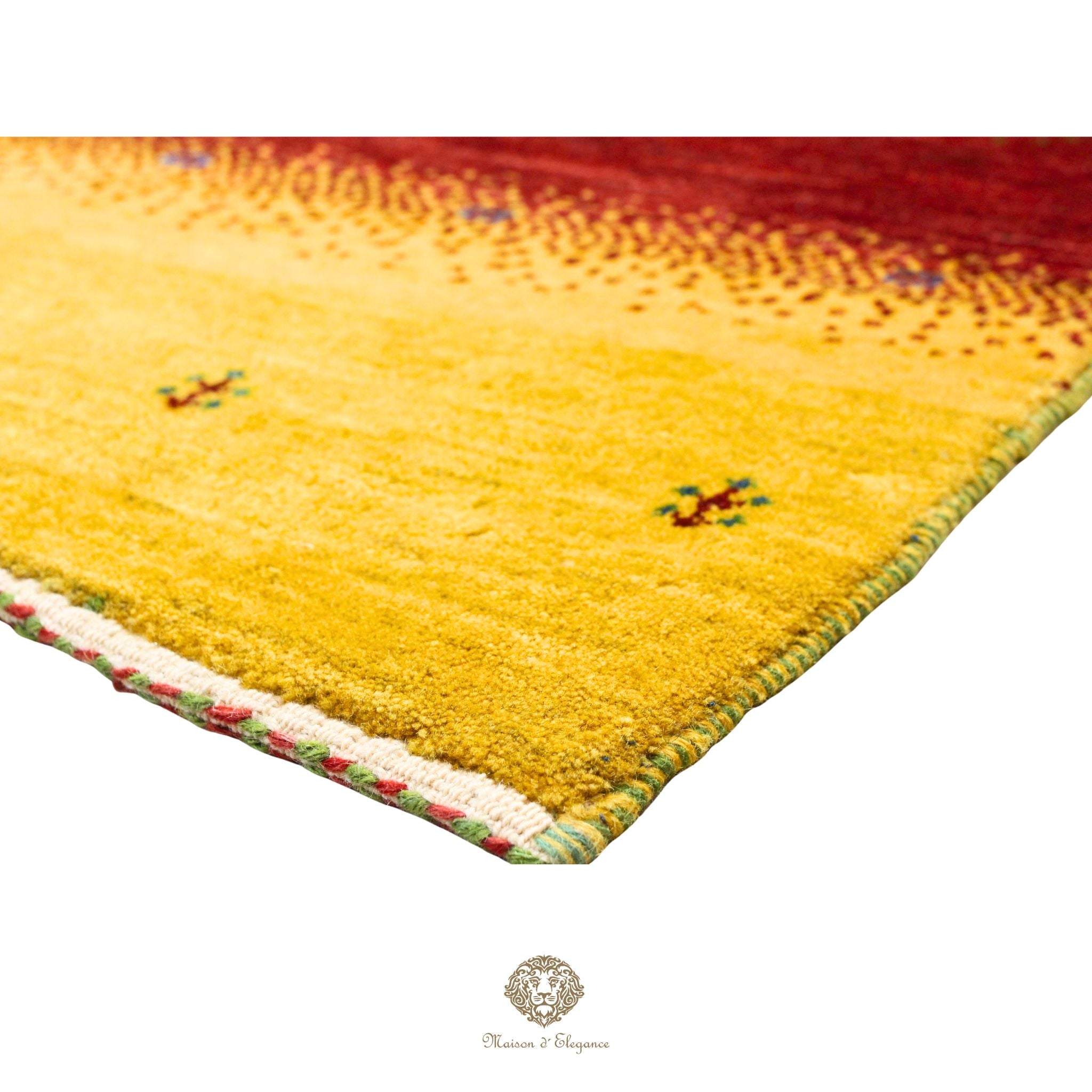 Alfombra persa Kashkuli colorida | Gabbeh de lana hecha a mano 85x121 cm
