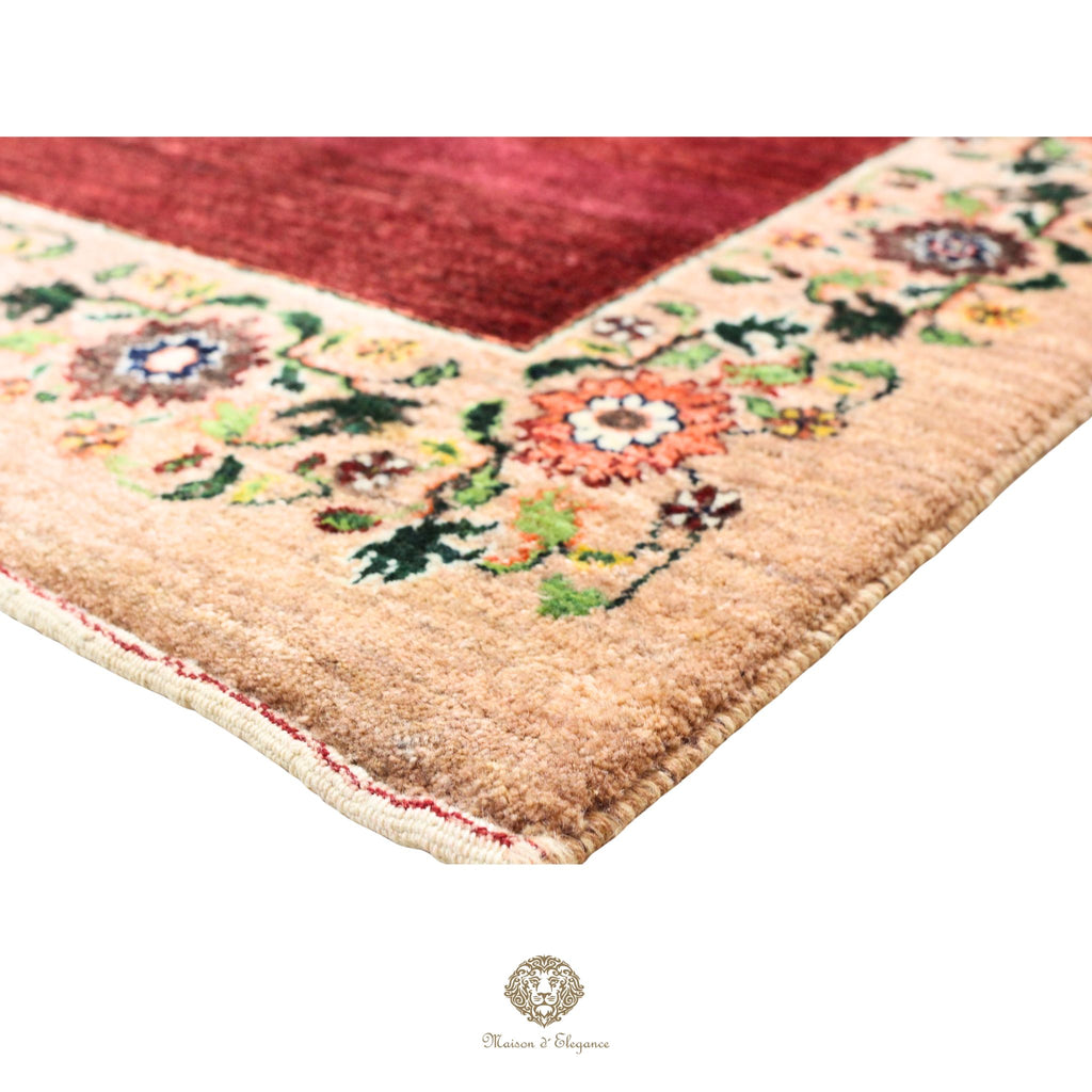 Alfombra Loribaft rojo persa Artesano nómada | Lana Artesanal diseño de ciprés 104x173 cm