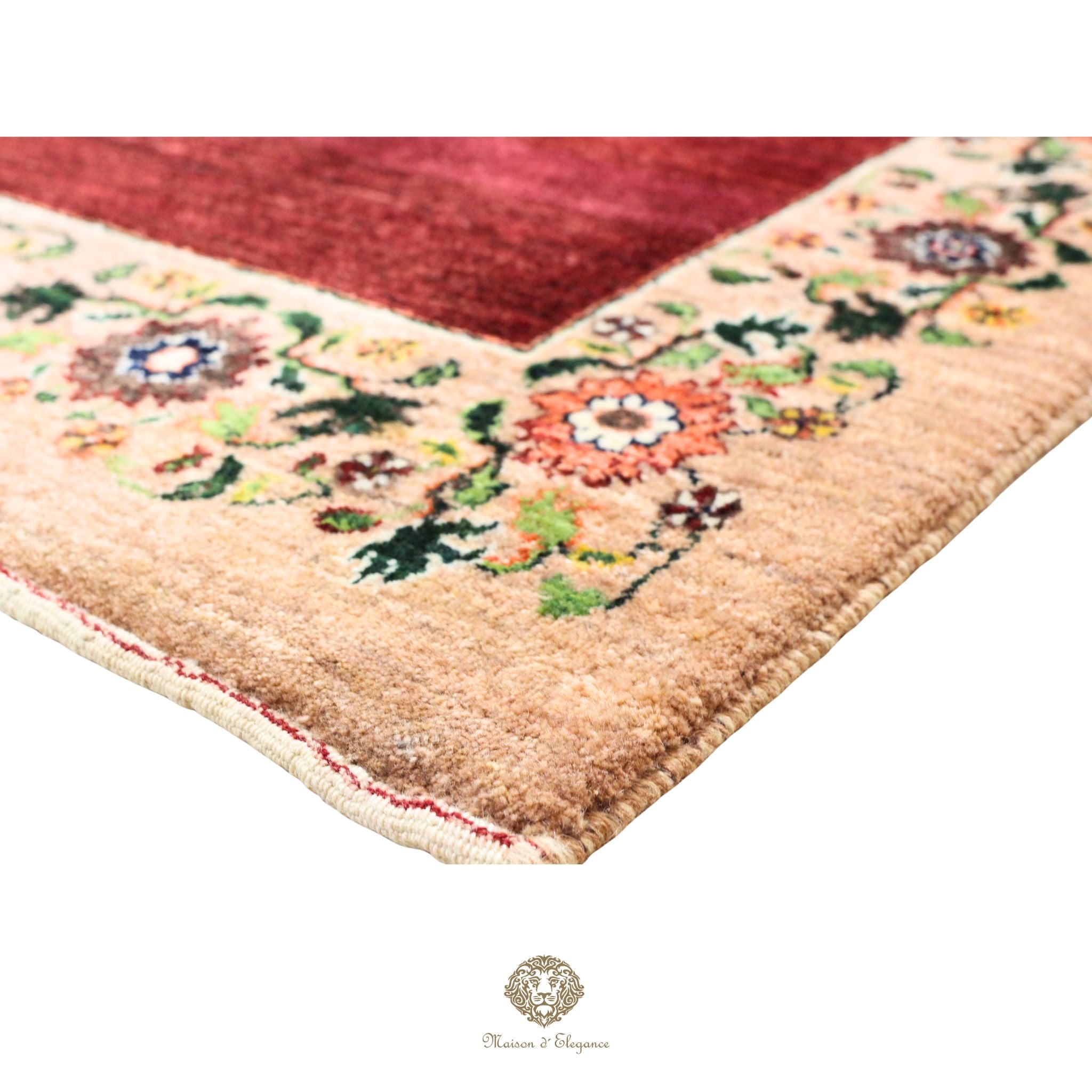 Alfombra Loribaft rojo persa Artesano nómada | Lana Artesanal diseño de ciprés 104x173 cm