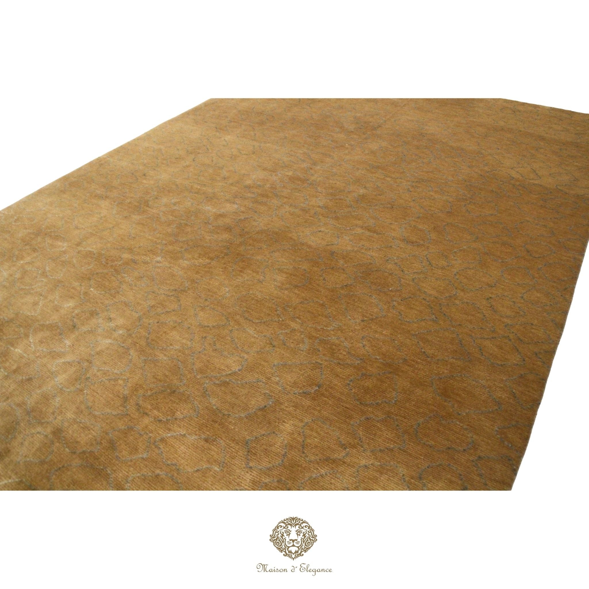 Brown textured rug on a brown background