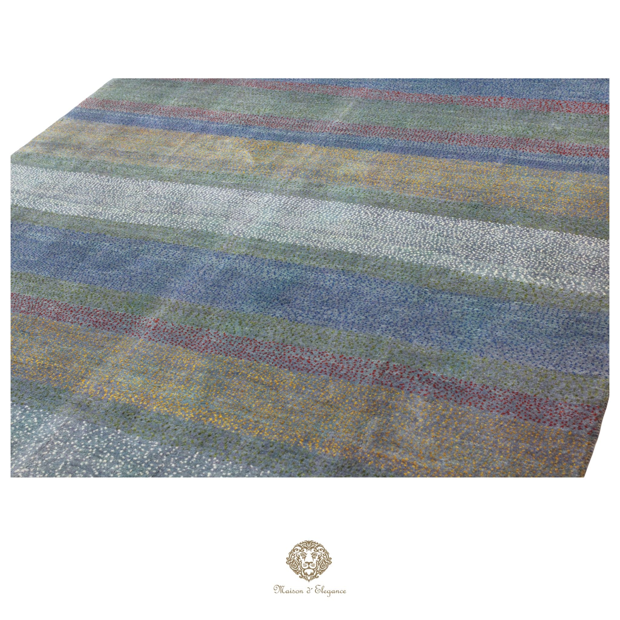 Alfombra persa Kashkuli colorida | Gabbeh de lana hecha a mano 203 x 219 cm