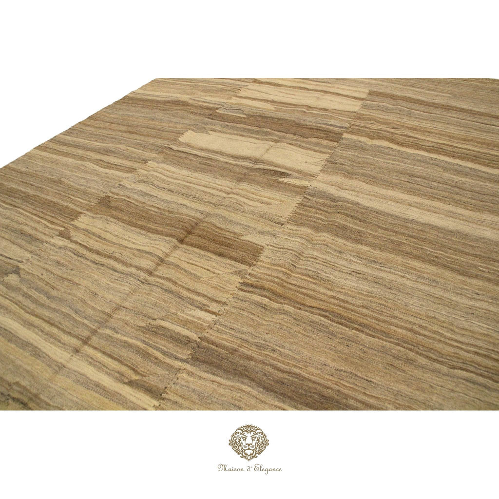 Maison d'Elegance Persian Wool Kilim Artisan Crafted with Naturally Dyed Vibrant Tones