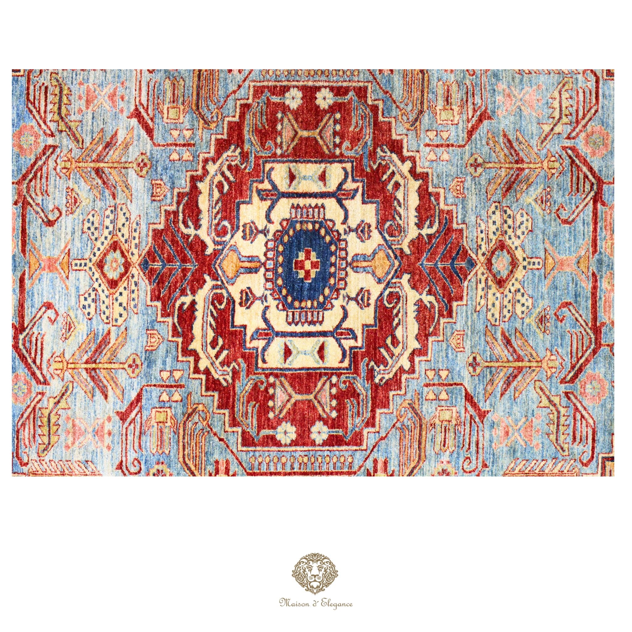 Kasak Fine Wool Rug Medallion Classic Design | Hand-knotted  239 x 335 cm
