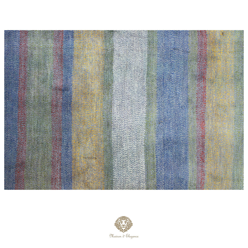 Alfombra persa Kashkuli colorida | Gabbeh de lana hecha a mano 197 x 201 cm