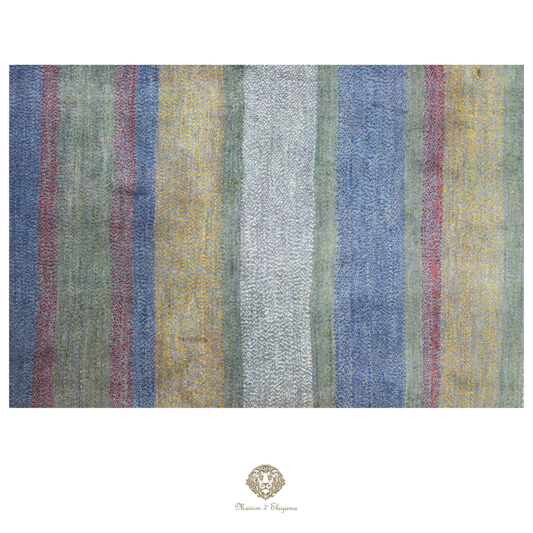 Alfombra persa Kashkuli colorida | Gabbeh de lana hecha a mano 197 x 201 cm