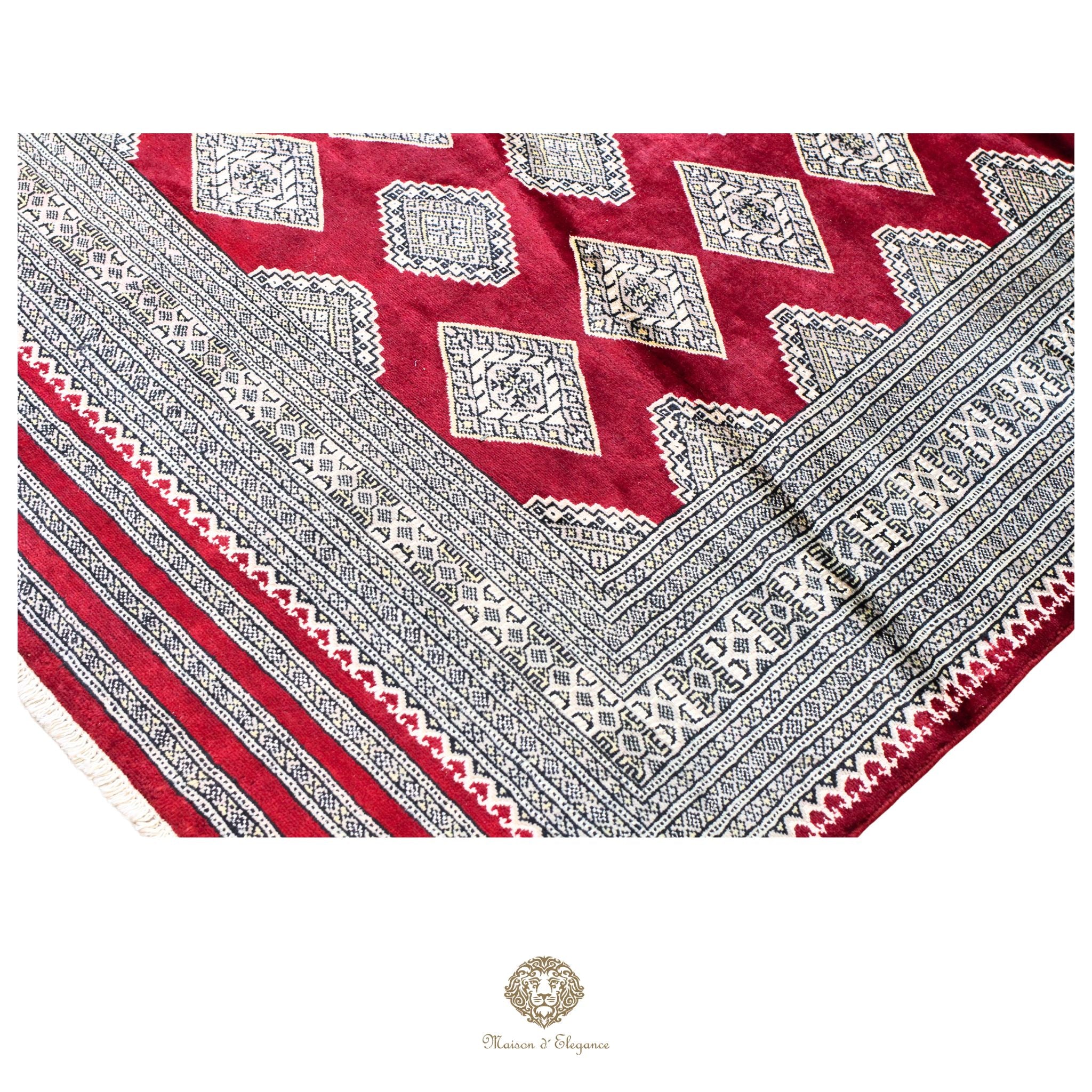 Alfombra de lana Jaldar Bukhara de colores intensos con diseño geométrico | Tradicional 203x312 cm