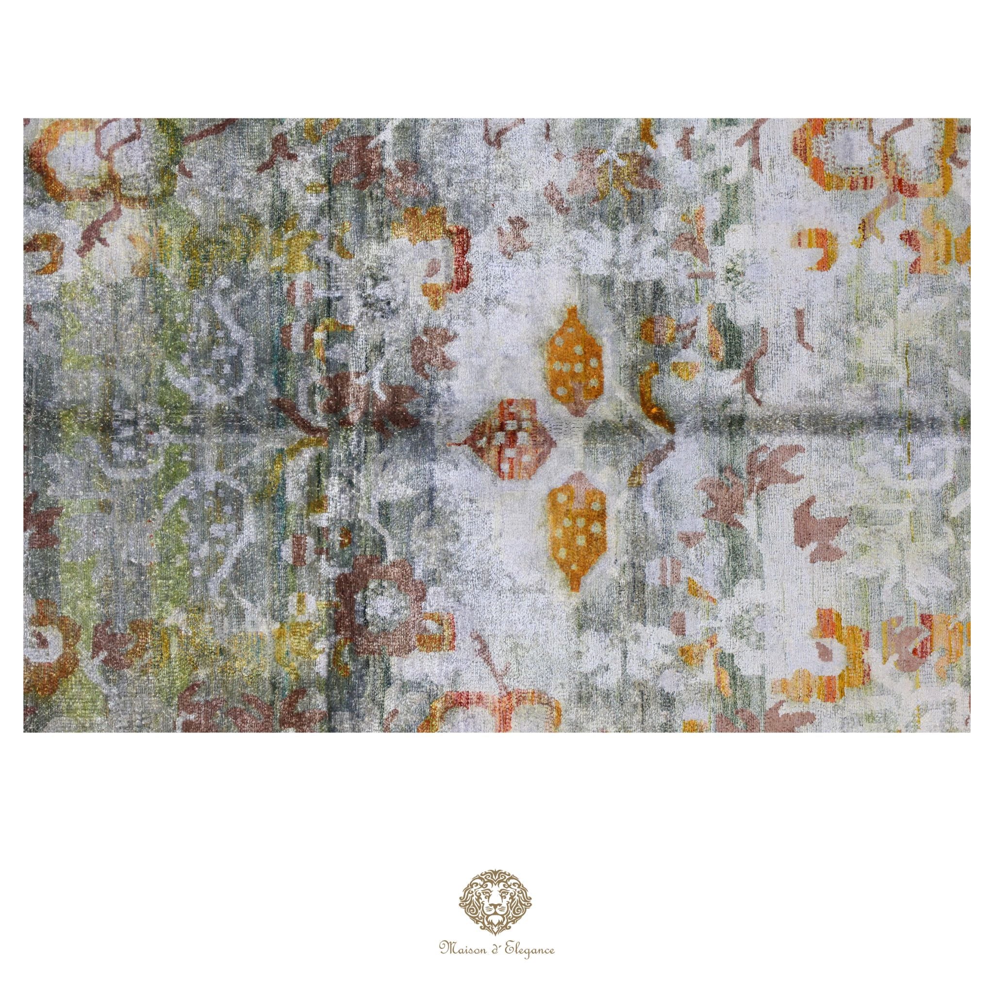 Alfombra persa moderna Kashkuli con tintes naturales | Seda hecha a mano 153 x 232 cm