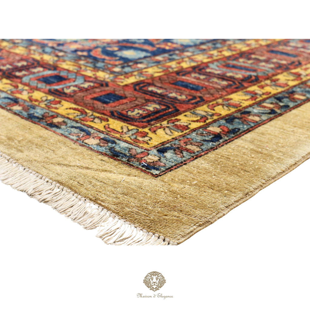 Alfombra persa de lujo estilo Bakhshayesh, lana fina | Reproducción de diseño de medallón color marfil, 240 x 342 cm