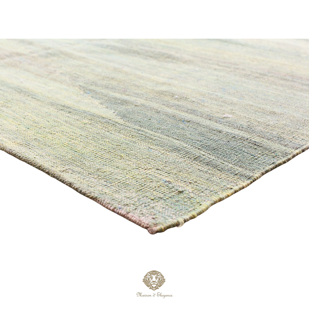 Alfombra Kilim moderna de lana lisa en color neutro con tejido plano | Colección Maison Zagros 229x310 cm