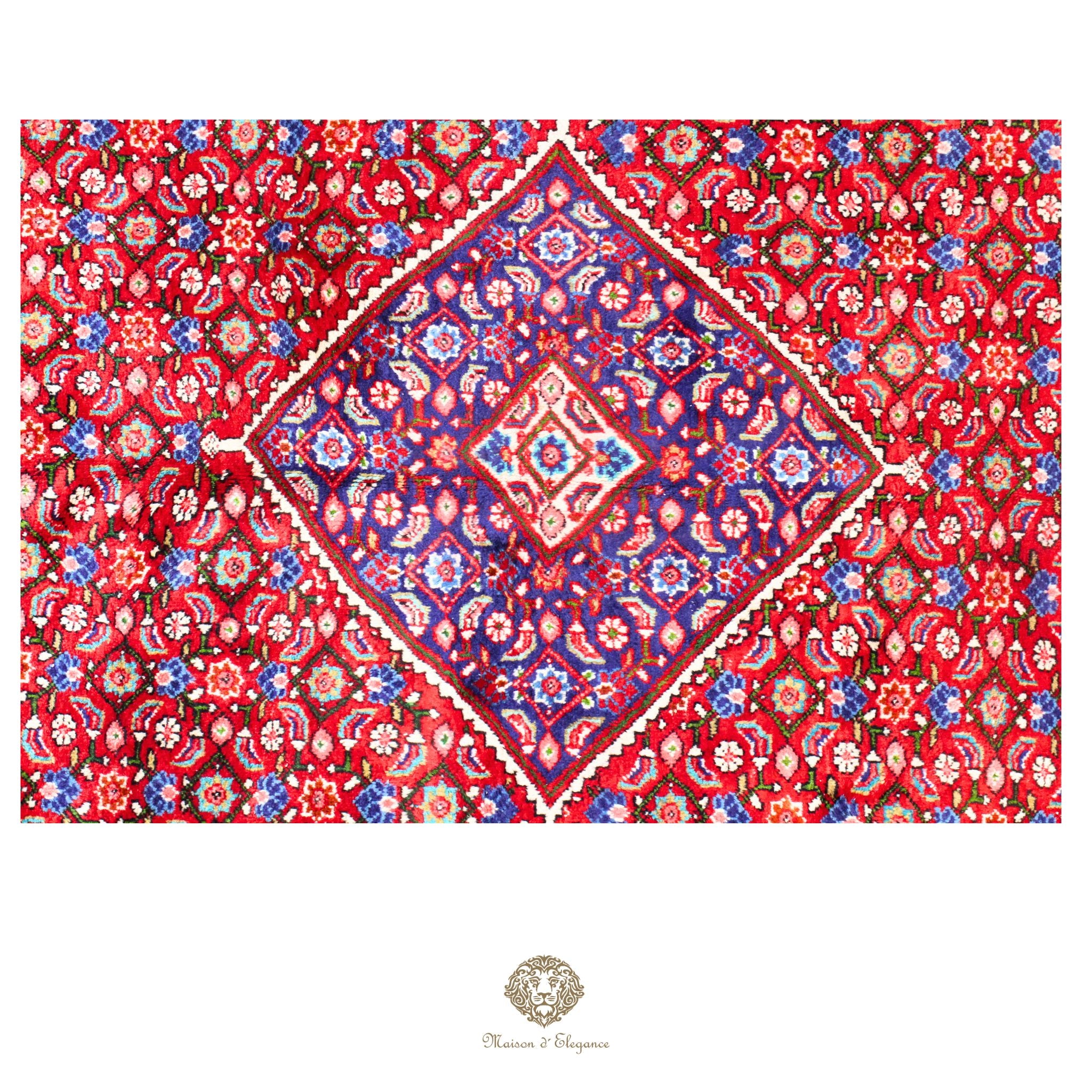 Alfombra Hamedan Lana Centro Geométrico Persa Tradicional | diseño de medallón hecho a mano 274 x 391 cm