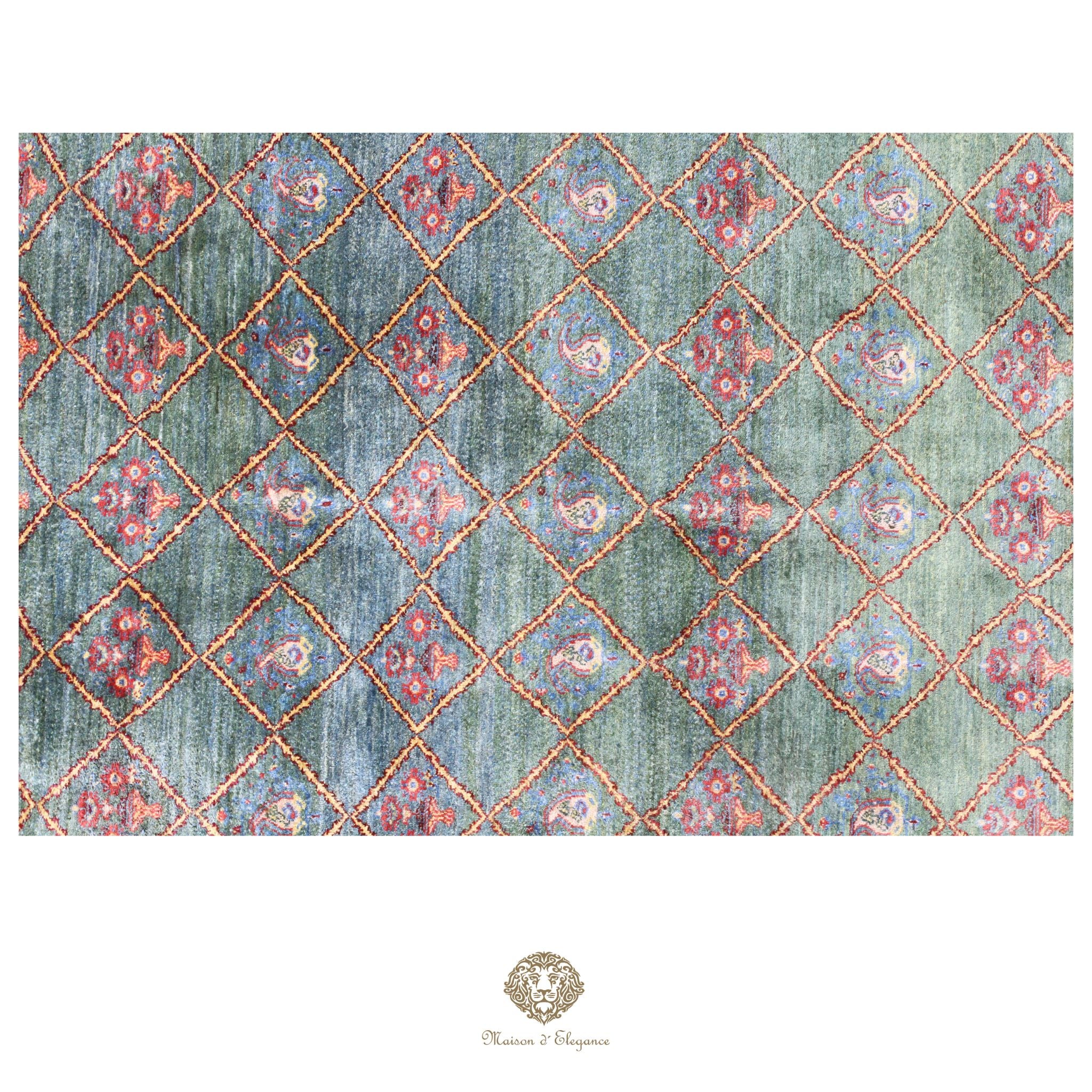 Alfombra persa Trible Fine Kashkuli con tintes naturales | Loribaft de lana hecha a mano 172 x 237 cm