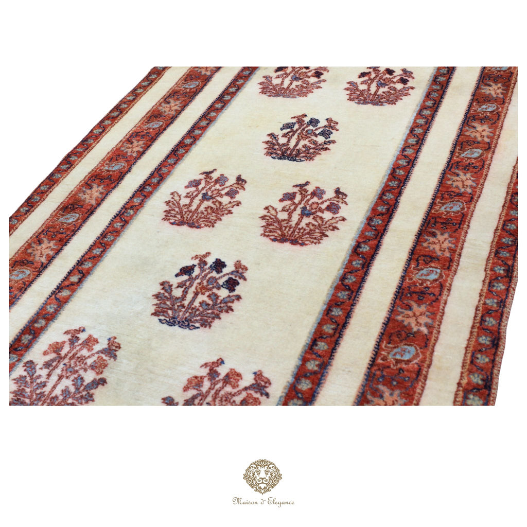 Alfombra persa Trible Fine Kashkuli con tintes naturales | Gabbeh de lana hecha a mano 102 x 195 cm