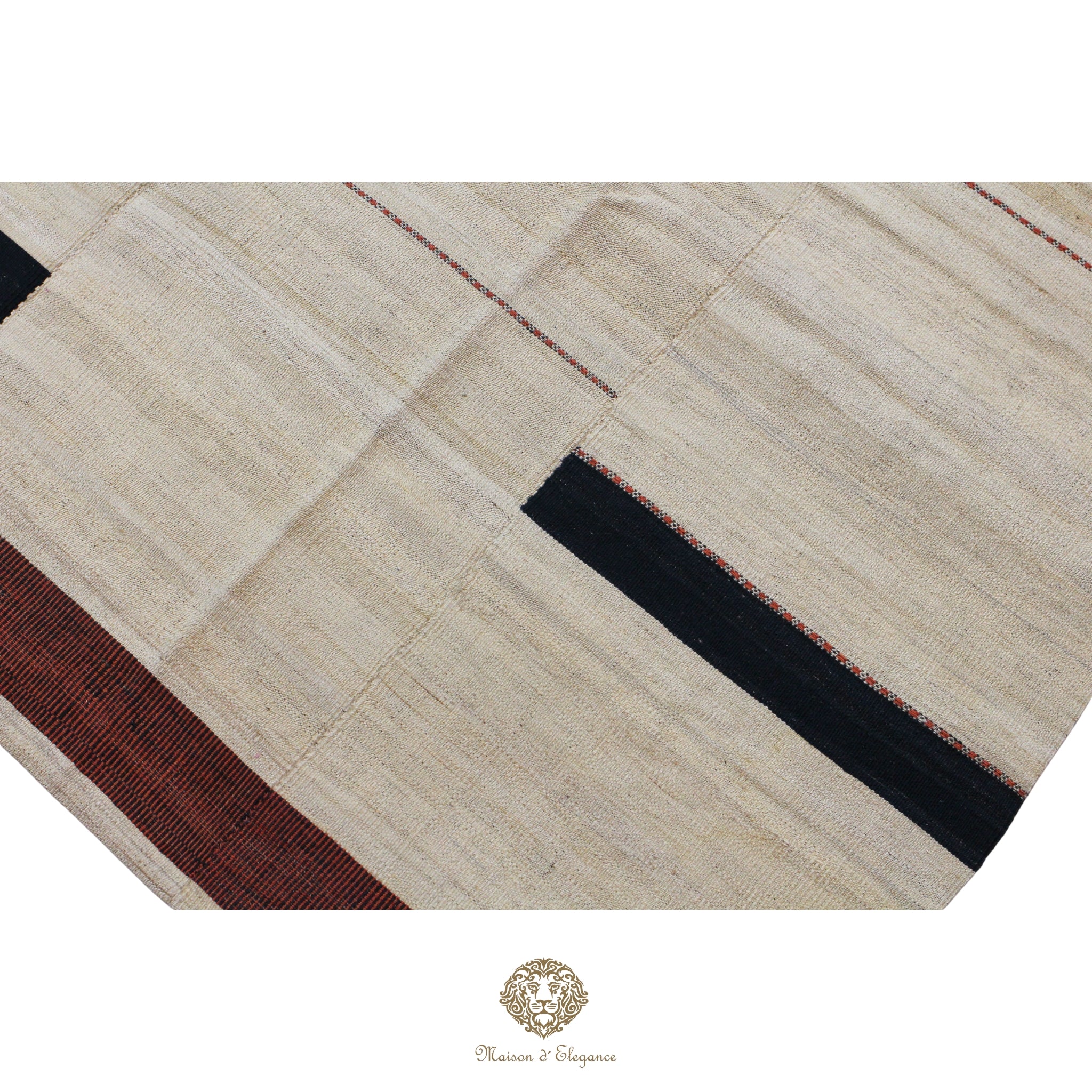 Kilim Persa Exclusivo Lana 201x273 cm | Diseño Contemporáneo Teñido Natural