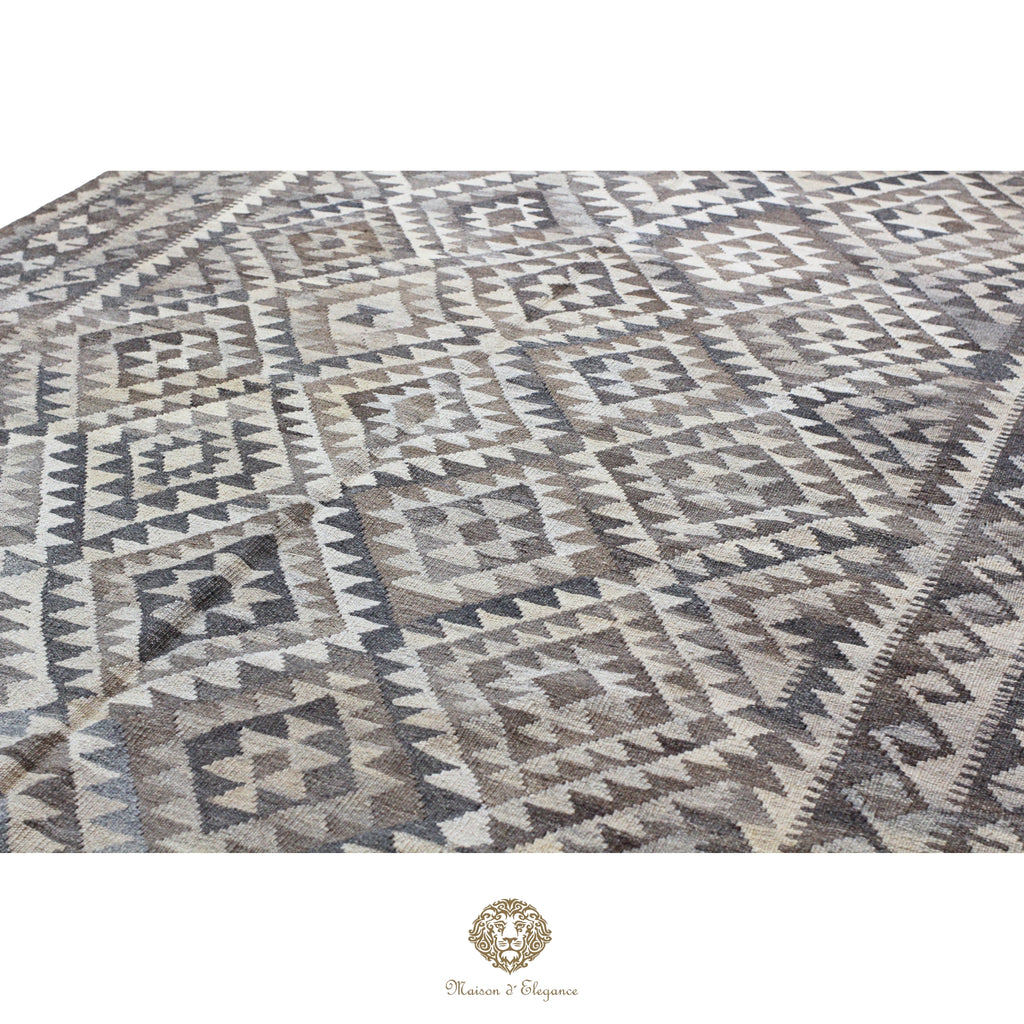 Alfombra Kilim Transicional Lana Geométrica 179x240 cm - Tintes Naturales