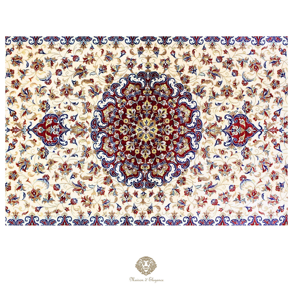 Alfombra persa de seda pura superfina, anudada a mano, teñida con tintes naturales, | obra maestra, firmada, 71 x 312 cm