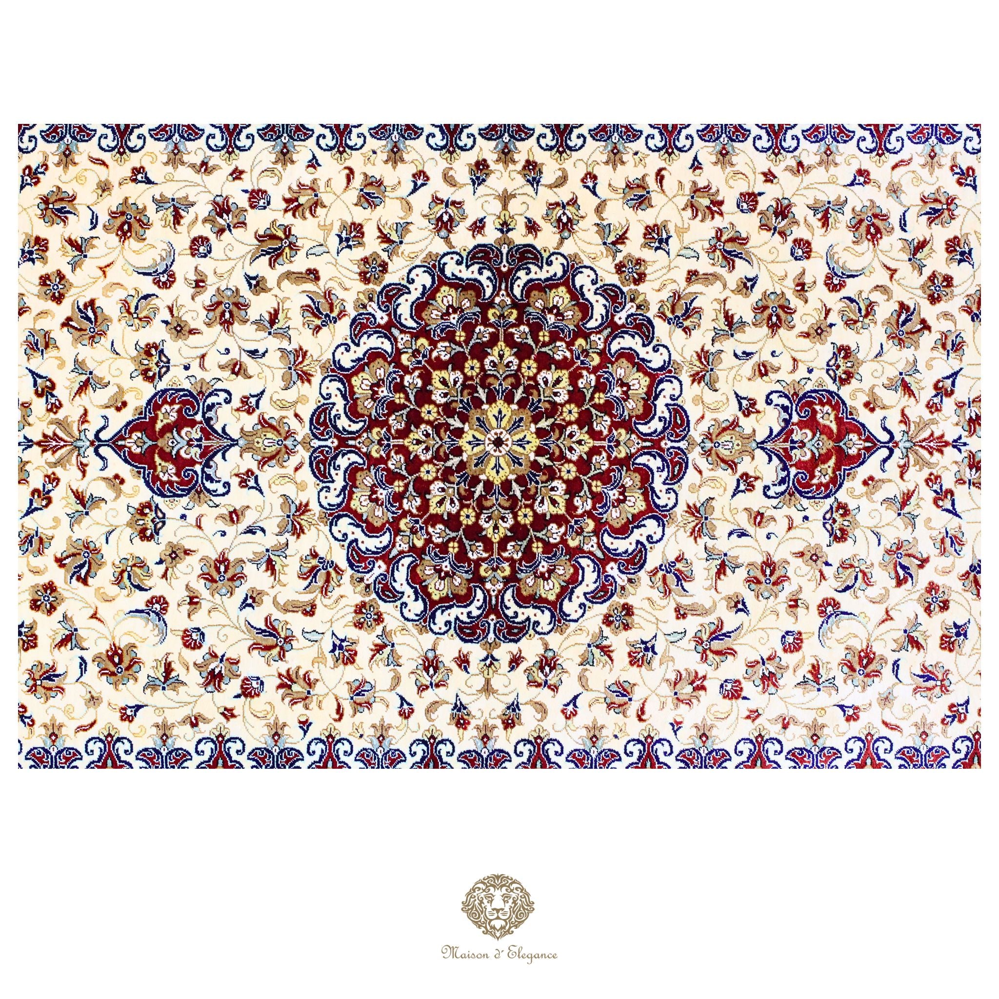 Alfombra persa de seda pura superfina, anudada a mano, teñida con tintes naturales, | obra maestra, firmada, 71 x 312 cm