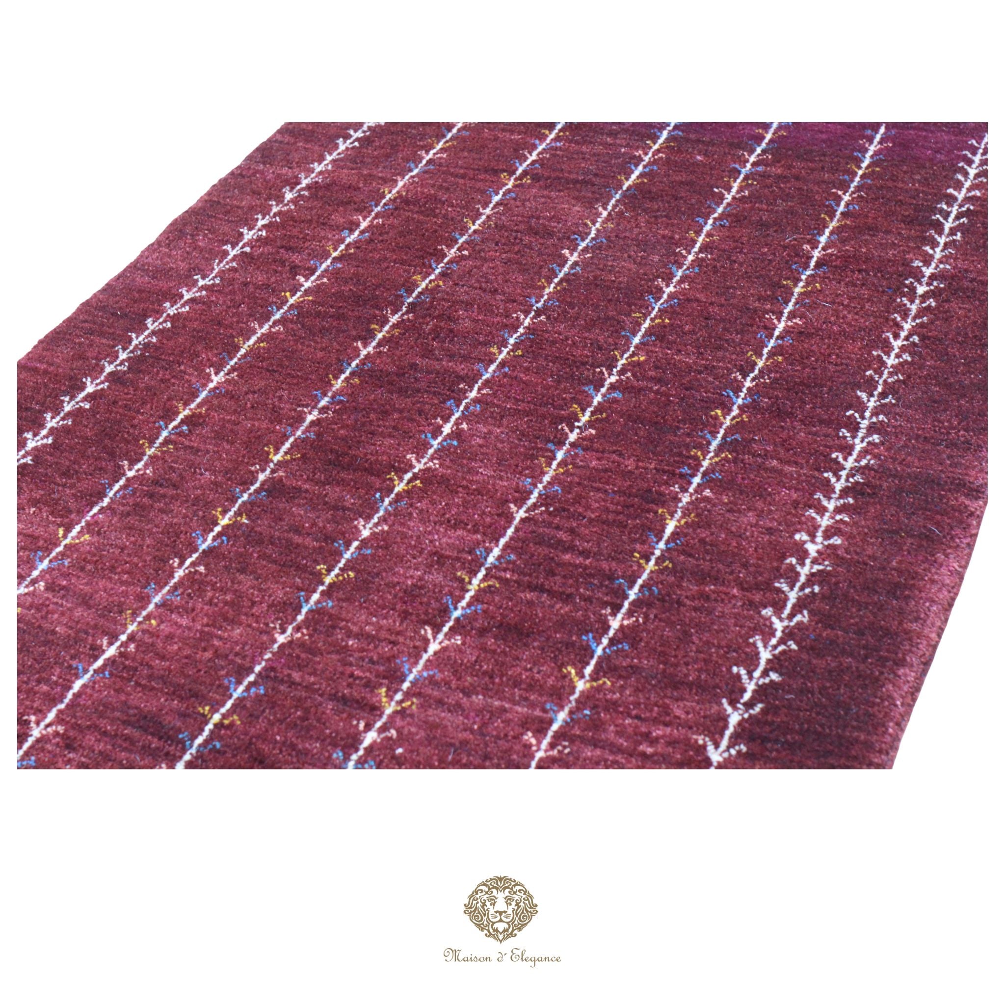 Alfombra persa Kashkuli rojo tribal naturale color | Gabbeh de lana hecha a mano 84 x 125 cm